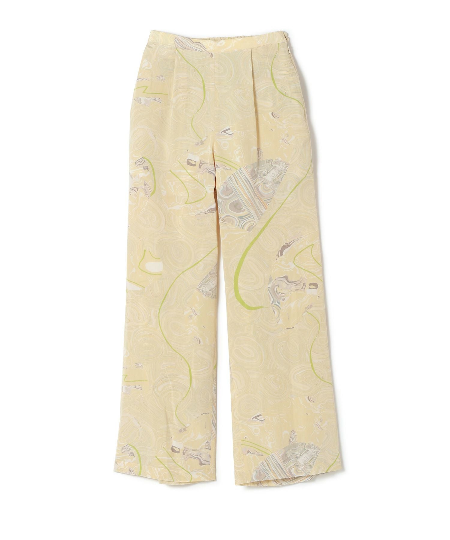Mame Kurogouchi(マメ クロゴウチ)】 Marble Print Silk Trousers