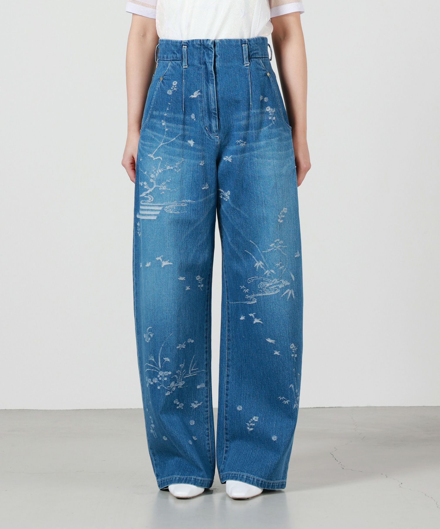 Mame Kurogouchi(マメ クロゴウチ)】 Nature Pattern Jacquard Wide