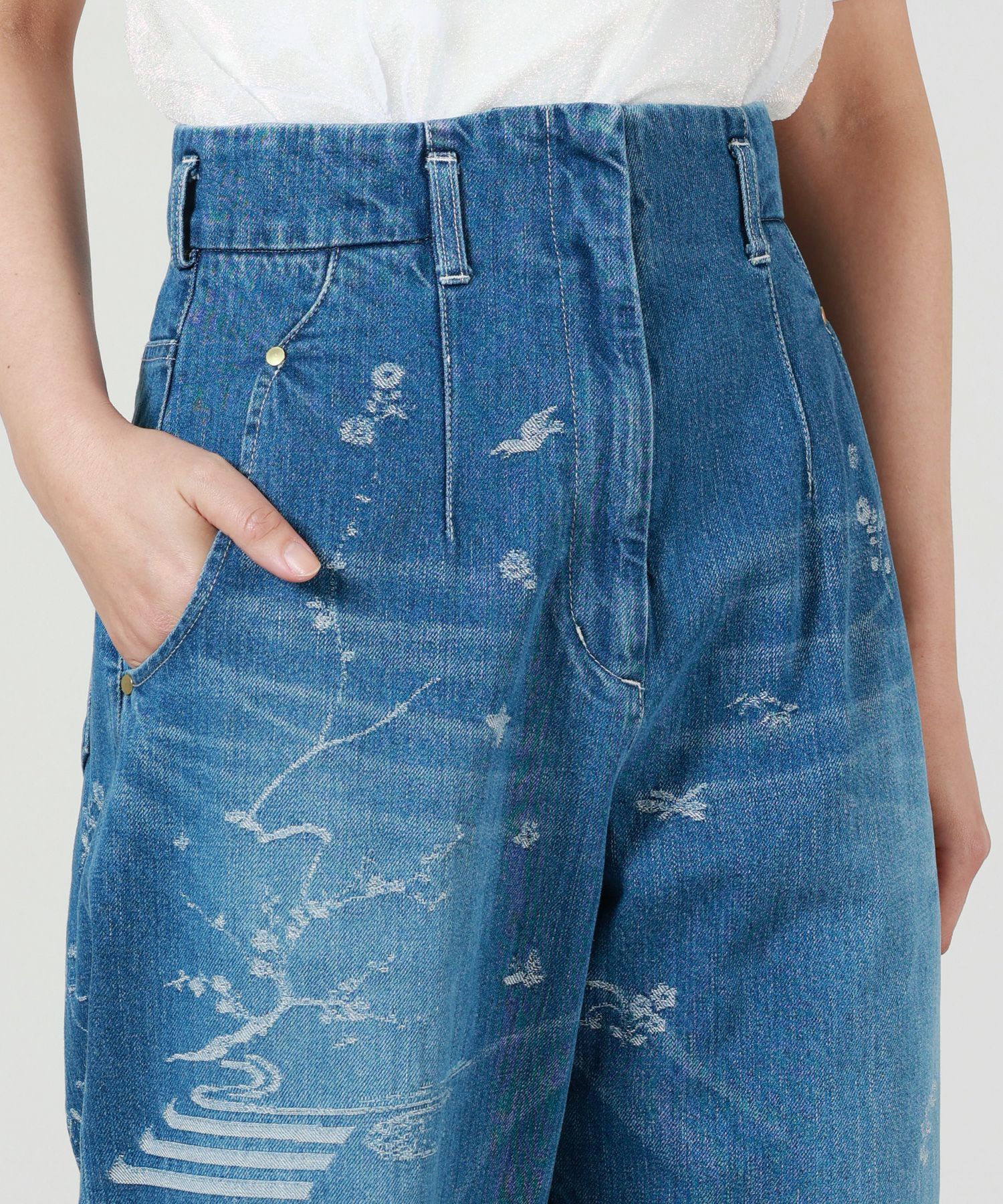 Mame Kurogouchi(マメ クロゴウチ)】 Nature Pattern Jacquard Wide