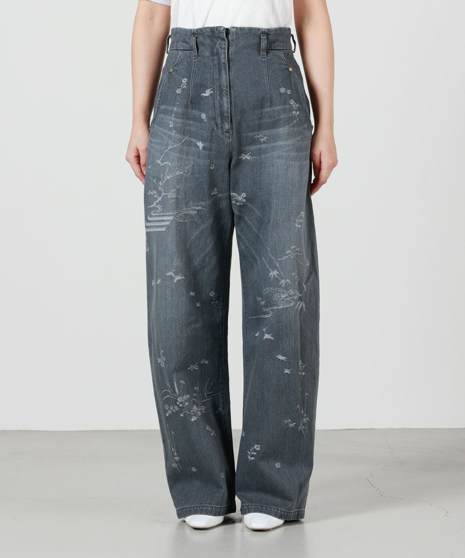 Mame Kurogouchi(マメ クロゴウチ)】 Nature Pattern Jacquard Wide