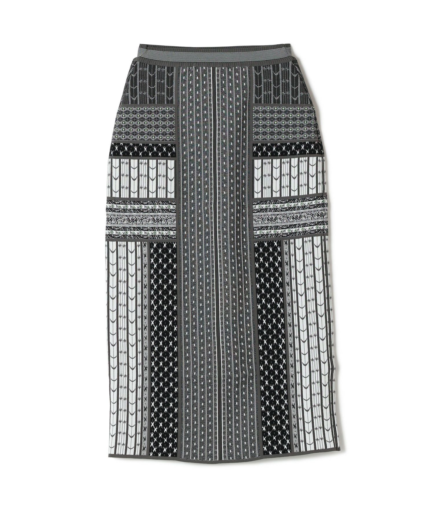 Mame Kurogouchi(マメ クロゴウチ)】 Geometric Pattern Knitted Skirt
