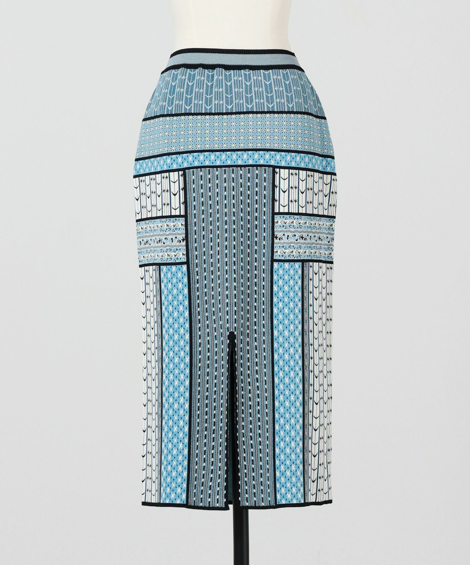 Mame Kurogouchi(マメ クロゴウチ)】 Geometric Pattern Knitted Skirt