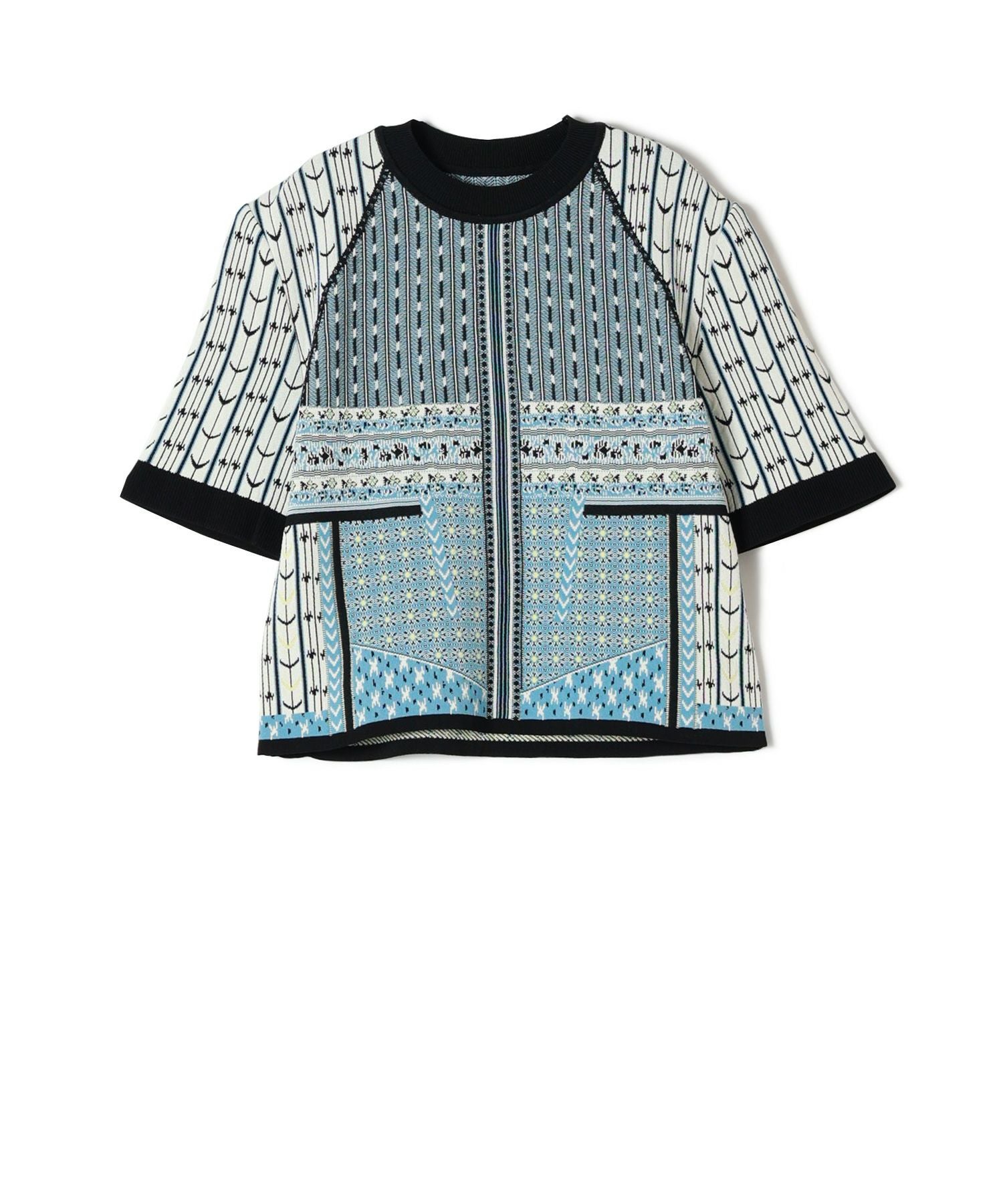 Mame Kurogouchi(マメ クロゴウチ)】 Geometric Pattern Knitted Top