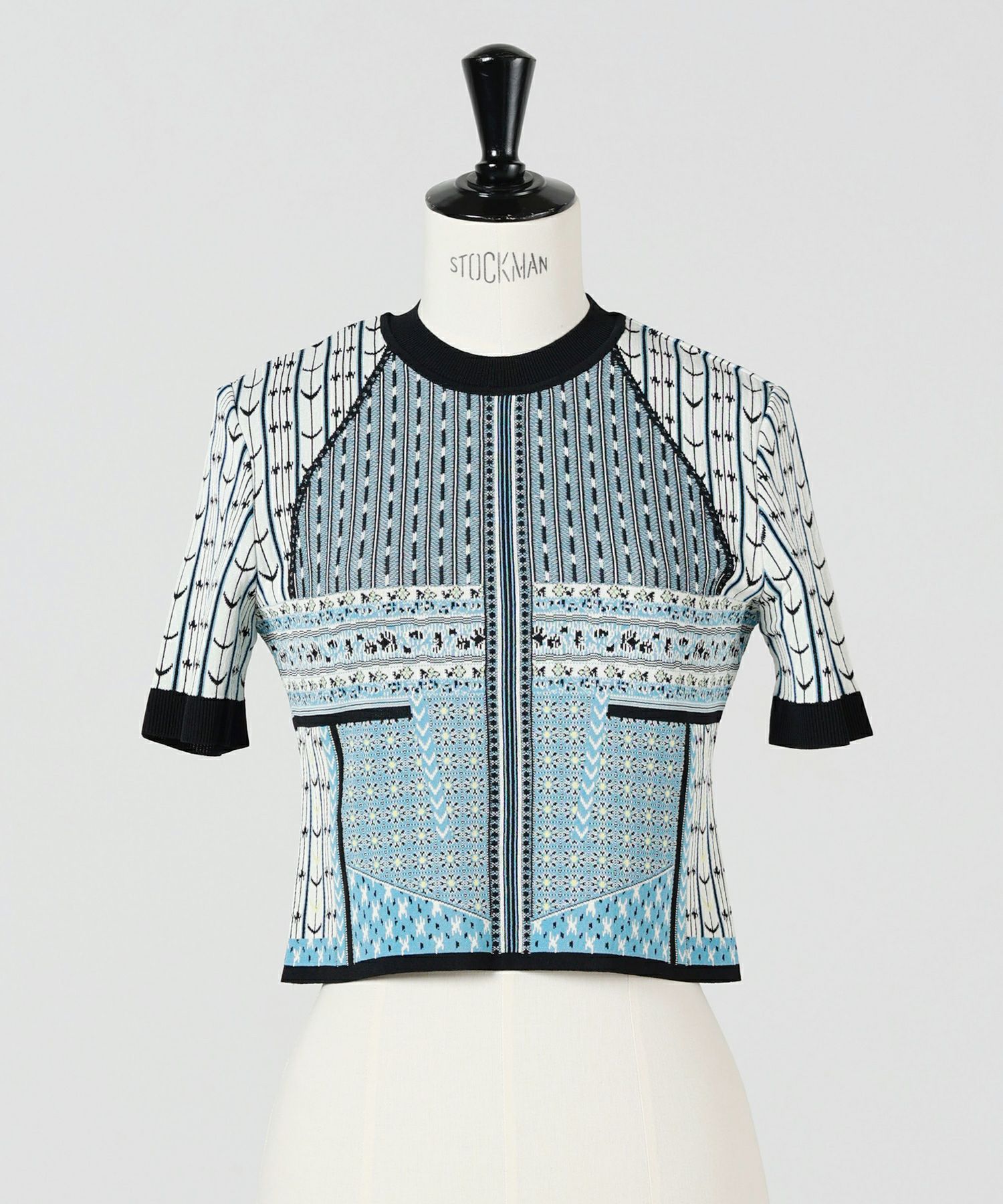 Mame Kurogouchi(マメ クロゴウチ)】 Geometric Pattern Knitted Top