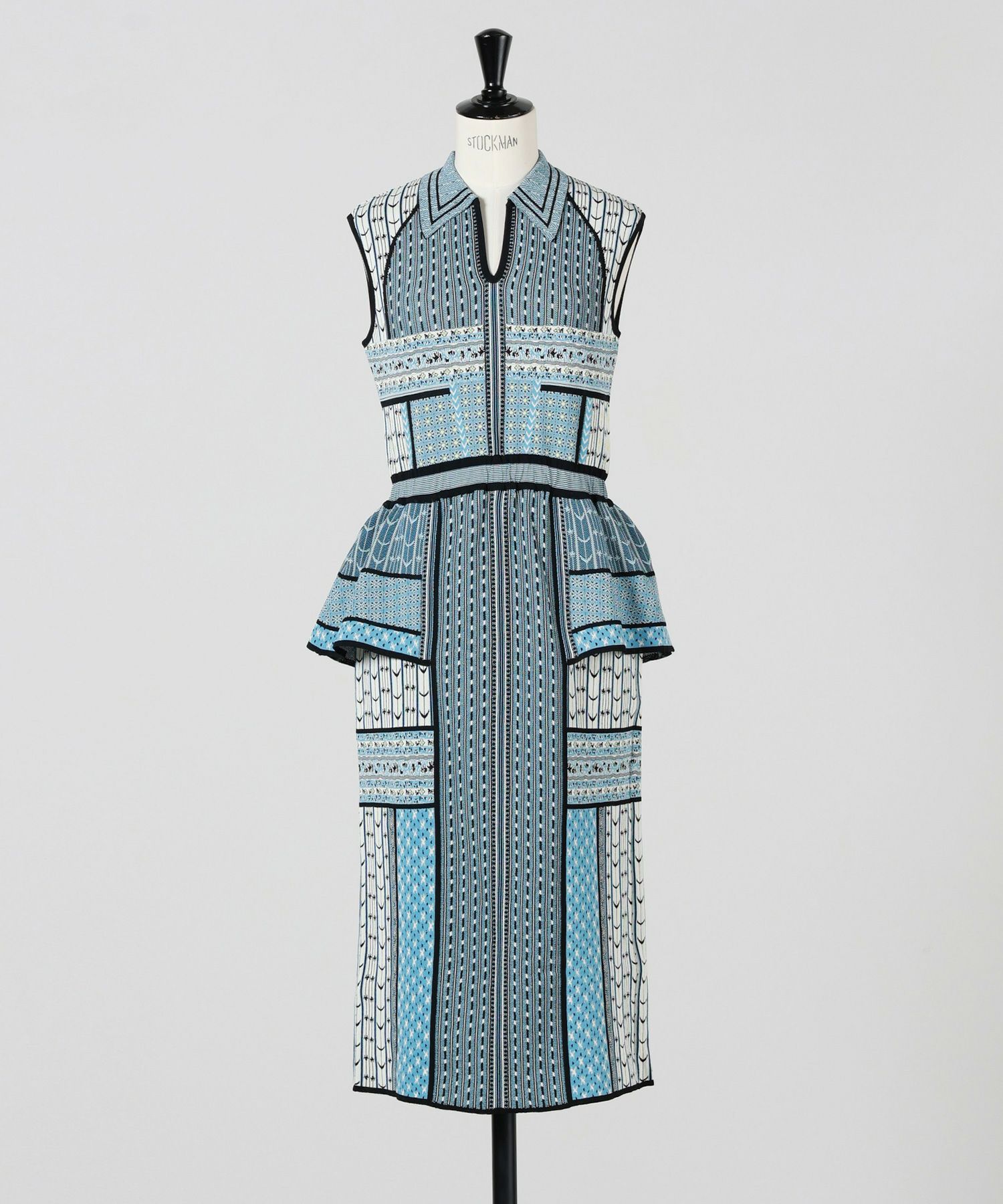 Mame Kurogouchi(マメ クロゴウチ)】 Geometric Pattern Knitted Dress