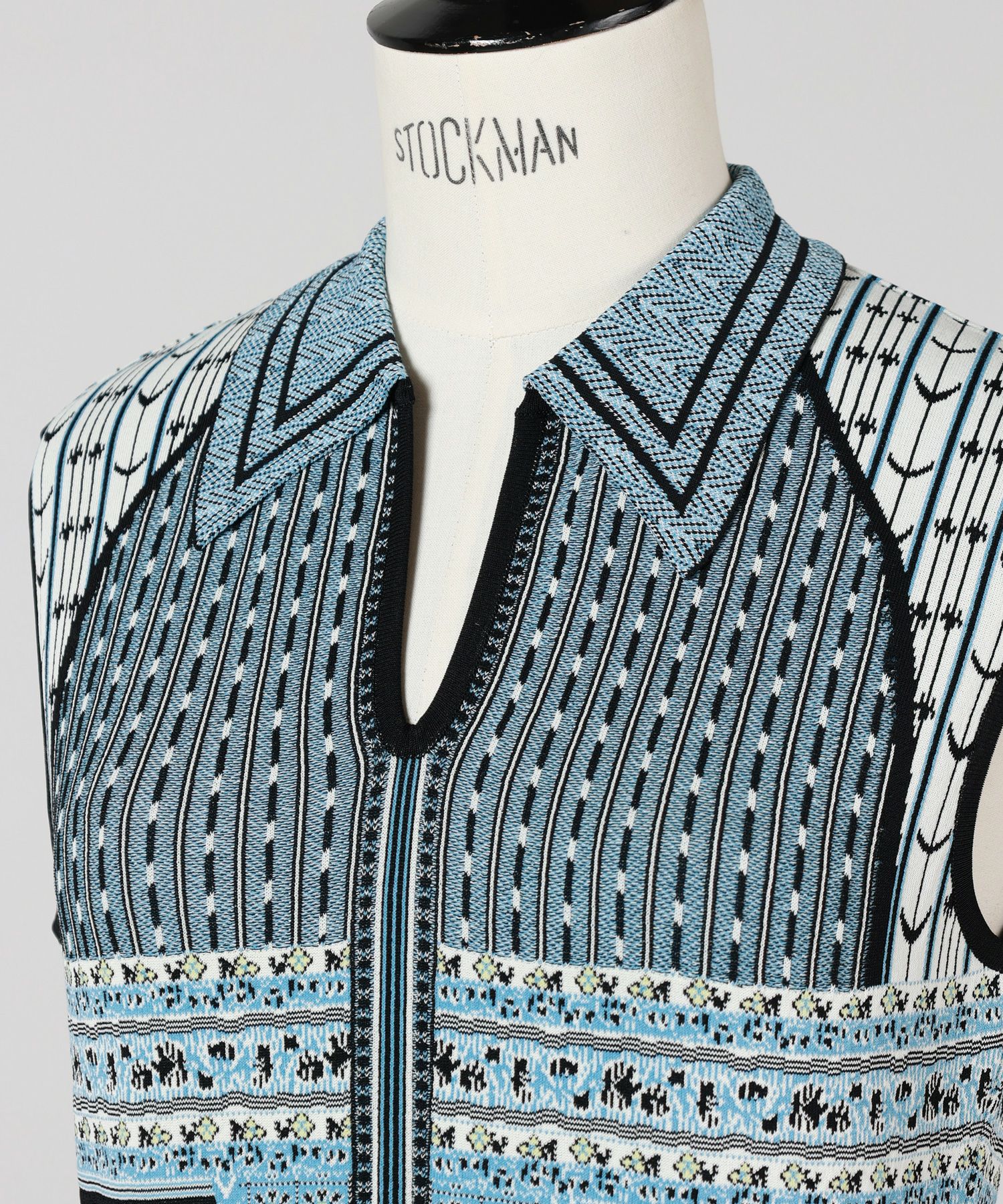 Mame Kurogouchi(マメ クロゴウチ)】 Geometric Pattern Knitted Dress