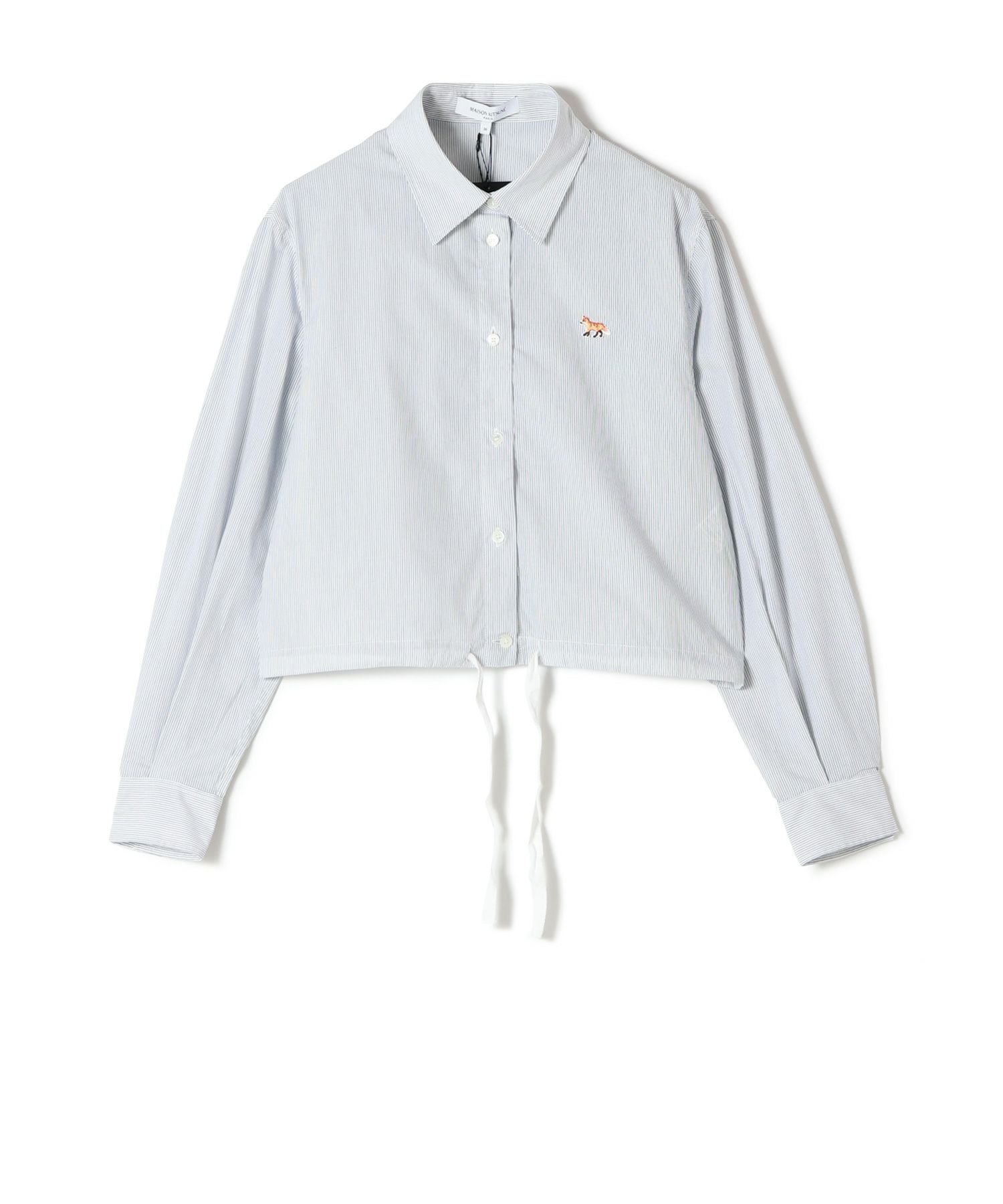 hoshiko　サイズ1 MAISON KITSUNE(メゾンキツネ)】 ドローストリング クロップド シャツ