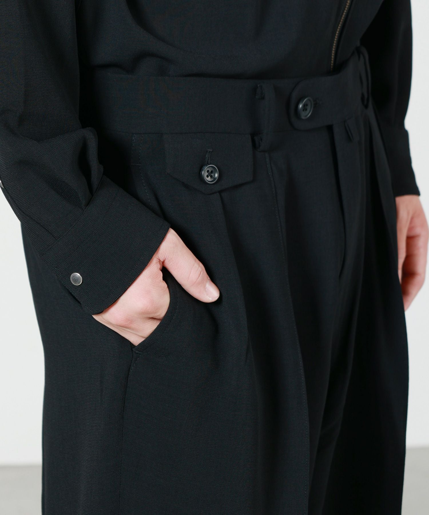 RAINMAKER(レインメーカー)】 MELANGE TWILL WIDE TROUSERS｜PARIGOT