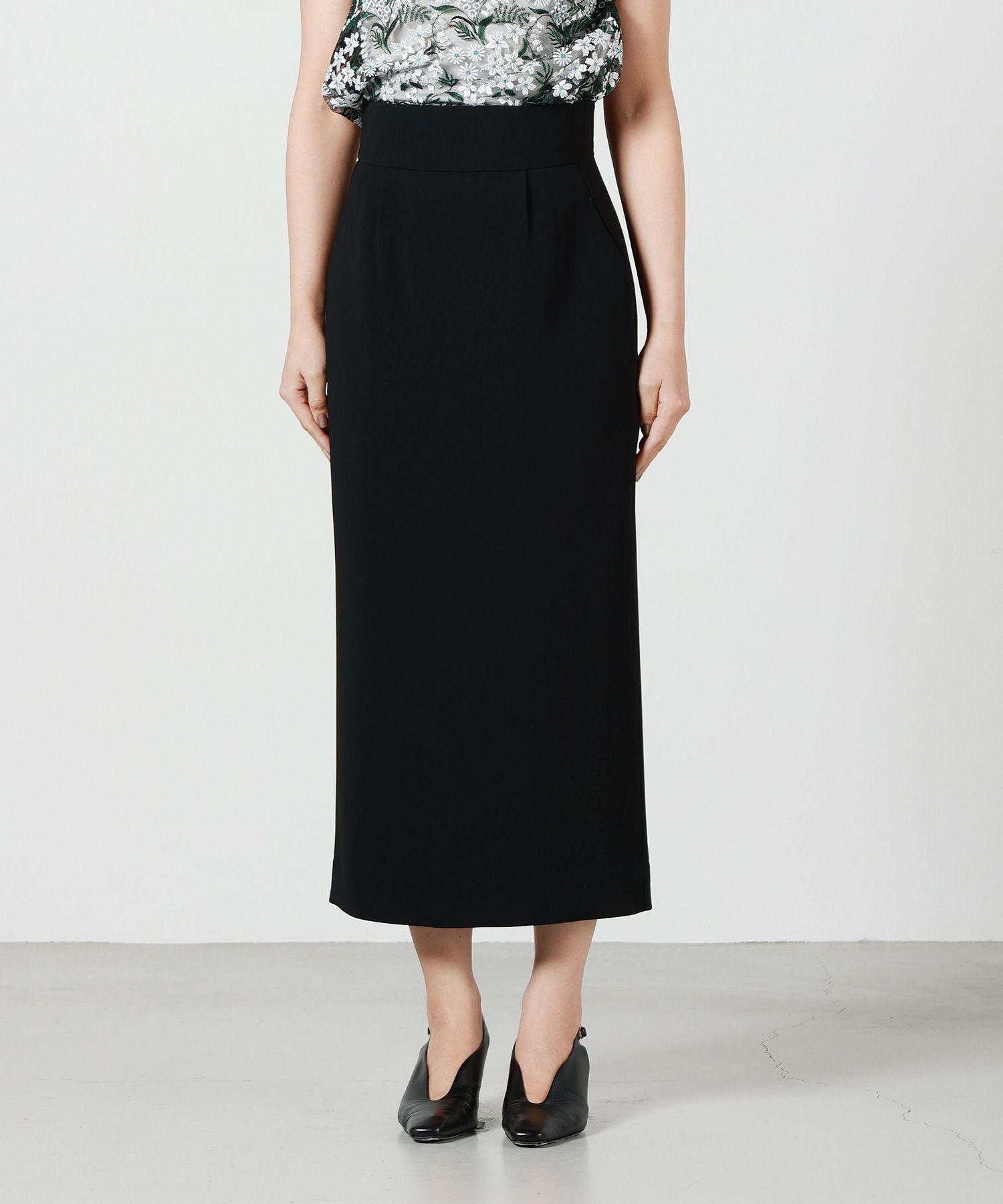 Mame Kurogouchi(マメ クロゴウチ)】 Acetate Polyester I-Line Skirt