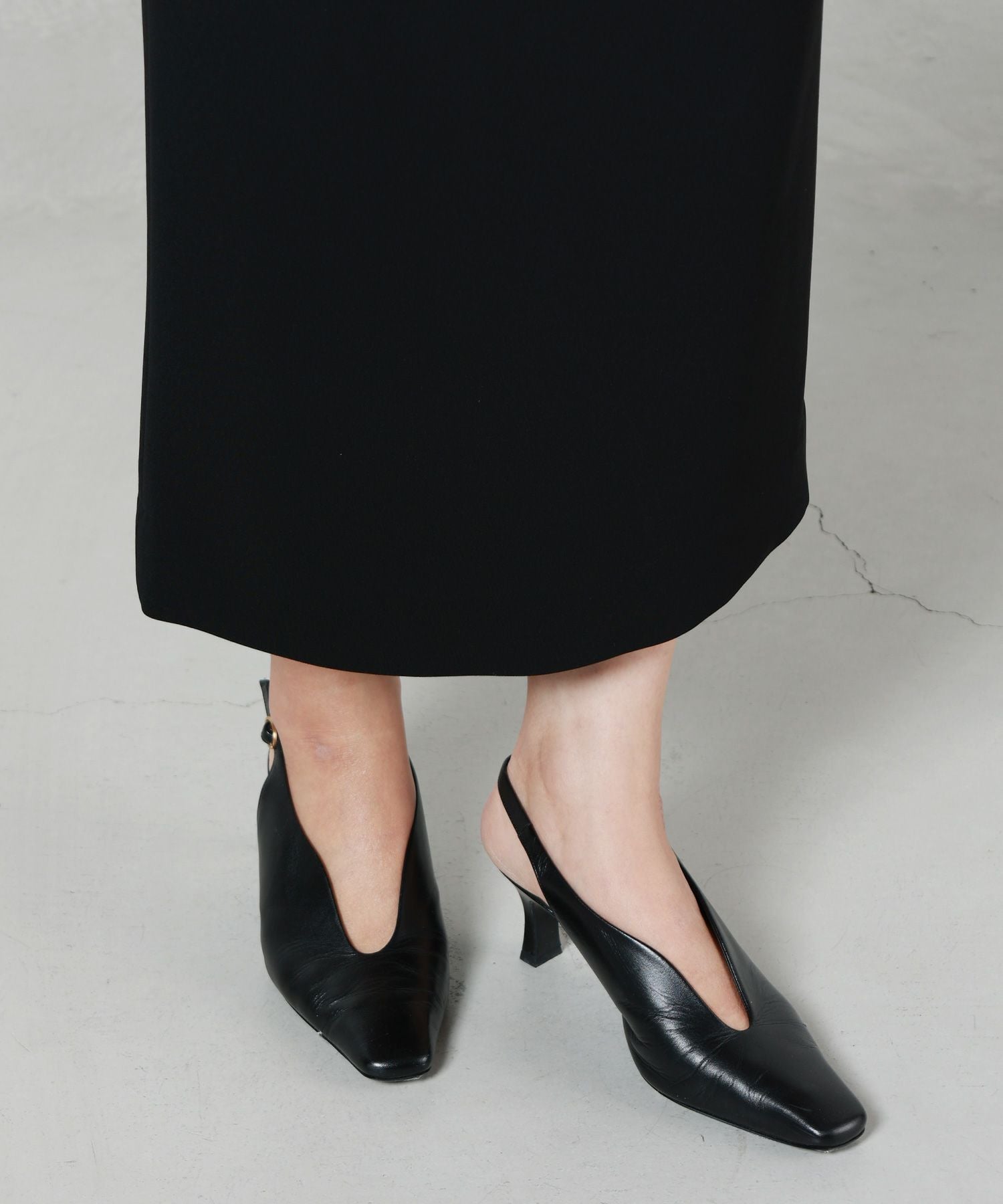 Mame Kurogouchi(マメ クロゴウチ)】 Acetate Polyester I-Line Skirt