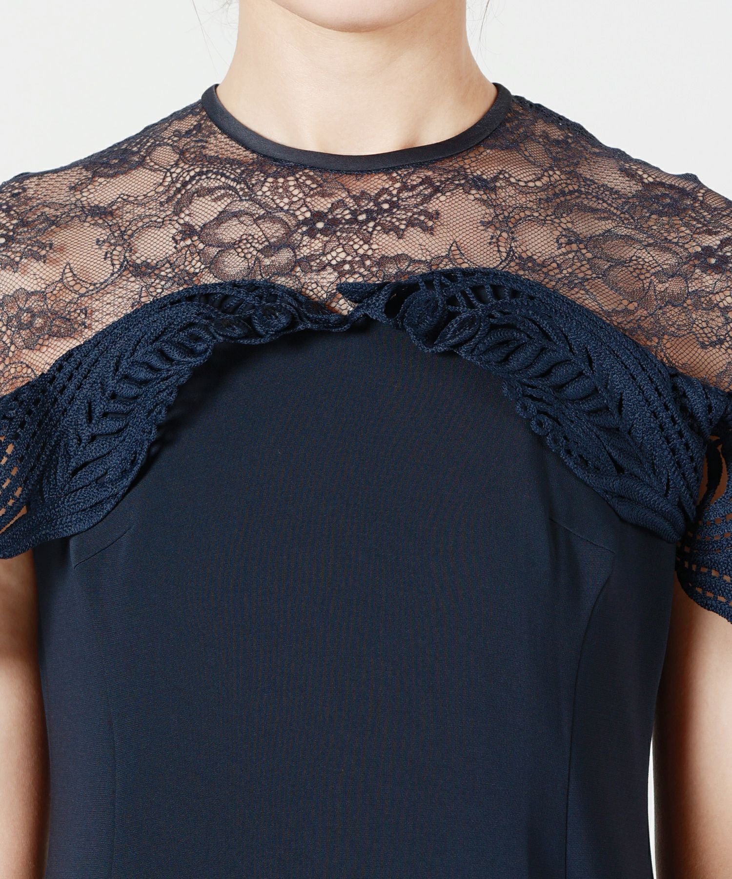 Mame Kurogouchi(マメ クロゴウチ)】 Tulle Lace Classic Dress