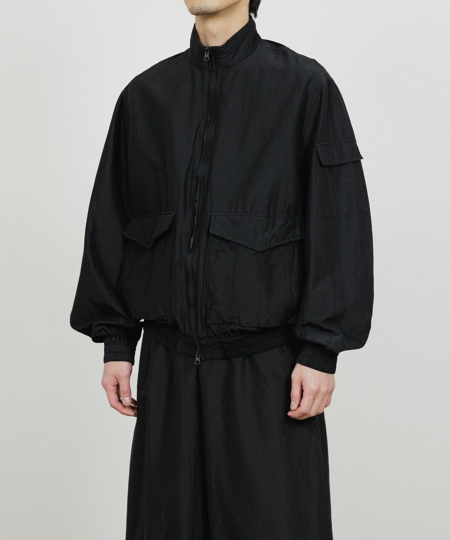marka(マーカ)】 WOOL SILK HIGH COUNT TYPEWRITER FLIGHT JACKET