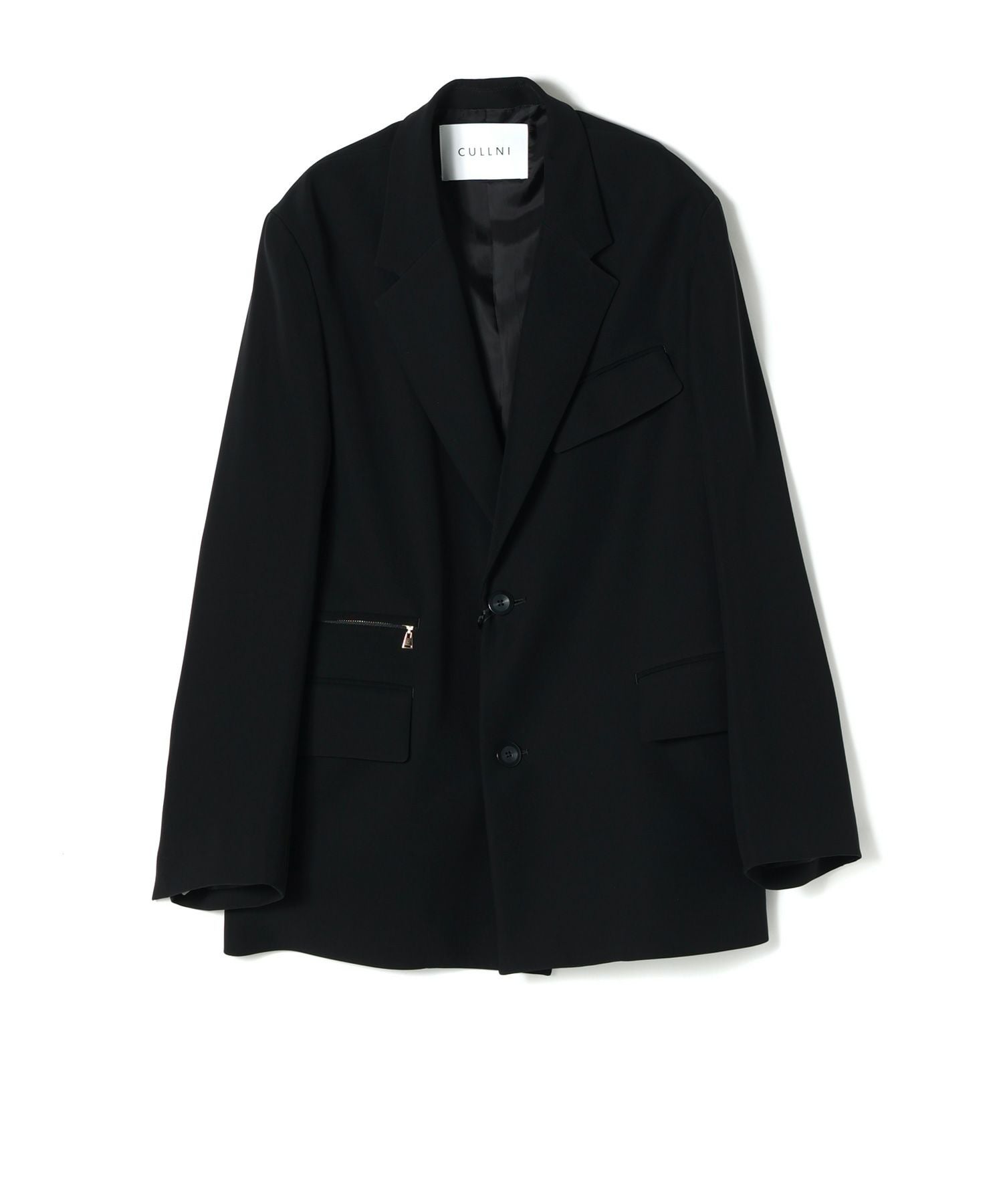 CULLNI(クルニ)】 Double Cloth Twill Zip Pcket Tailored Jacket
