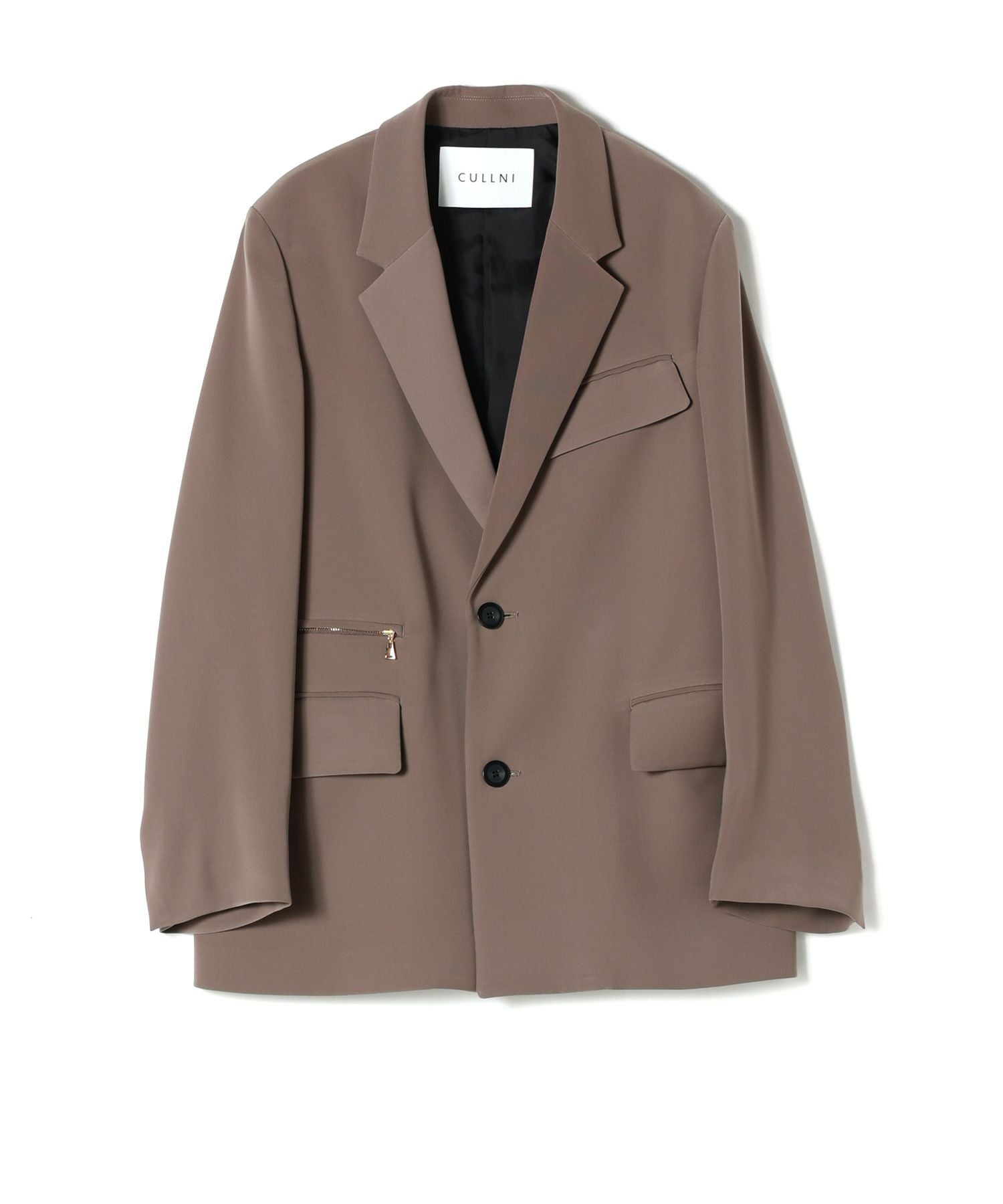CULLNI(クルニ)】 Double Cloth Twill Zip Pcket Tailored Jacket