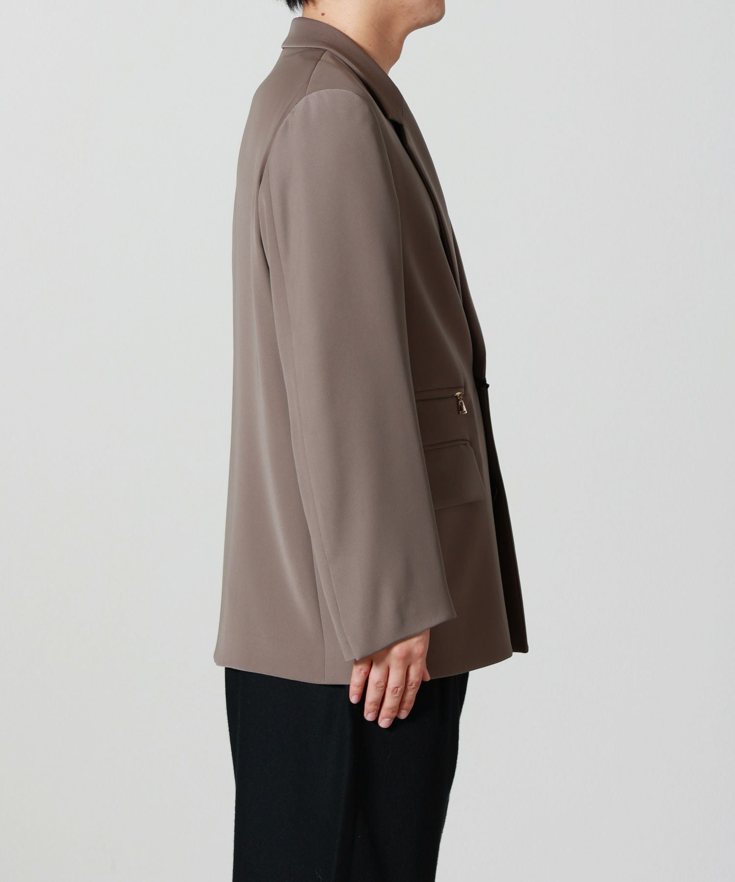 CULLNI(クルニ)】 Double Cloth Twill Zip Pcket Tailored Jacket