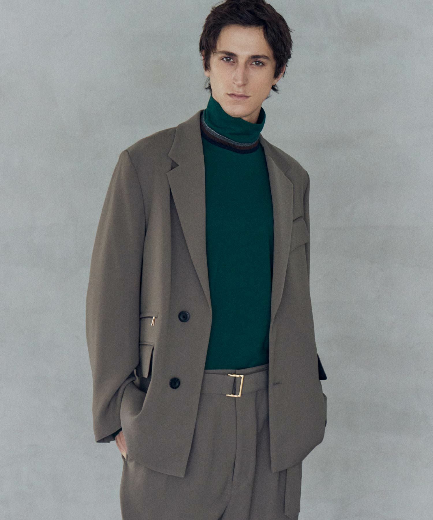 CULLNI(クルニ)】 Double Cloth Twill Zip Pcket Tailored Jacket