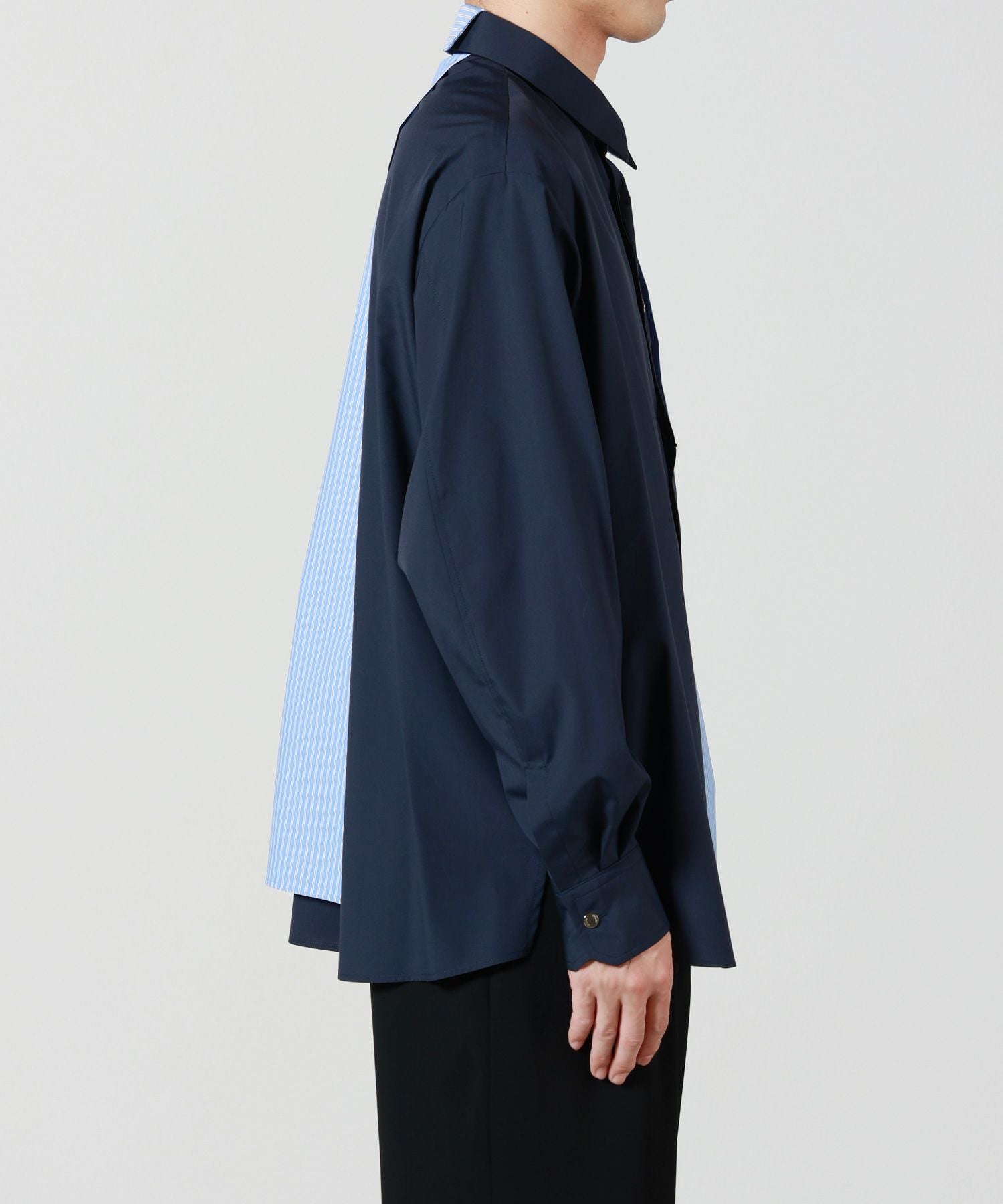 CULLNI(クルニ)】 Stripe Asymmetrical Layered Shirt｜PARIGOT ONLINE