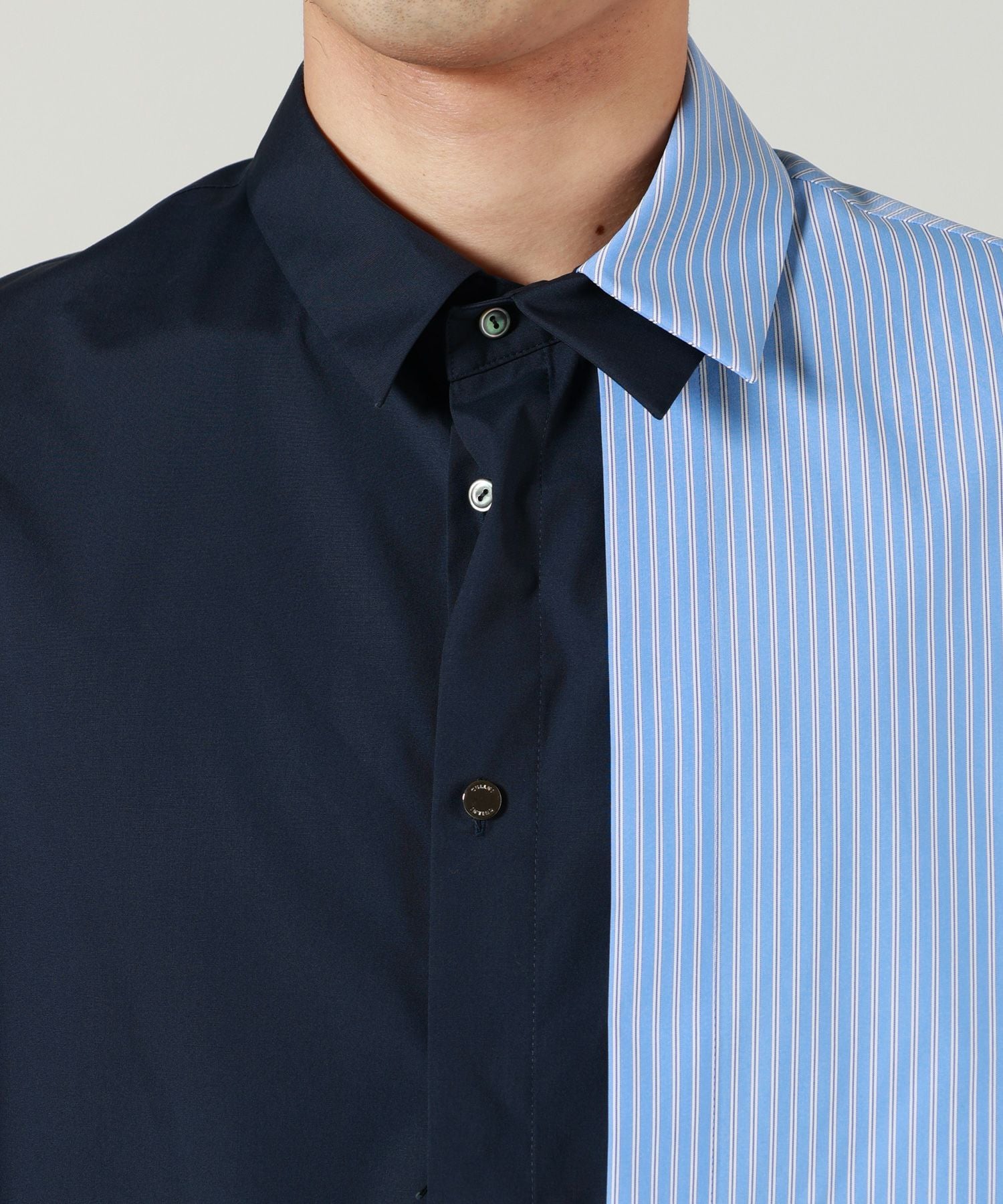 CULLNI(クルニ)】 Stripe Asymmetrical Layered Shirt｜PARIGOT ONLINE
