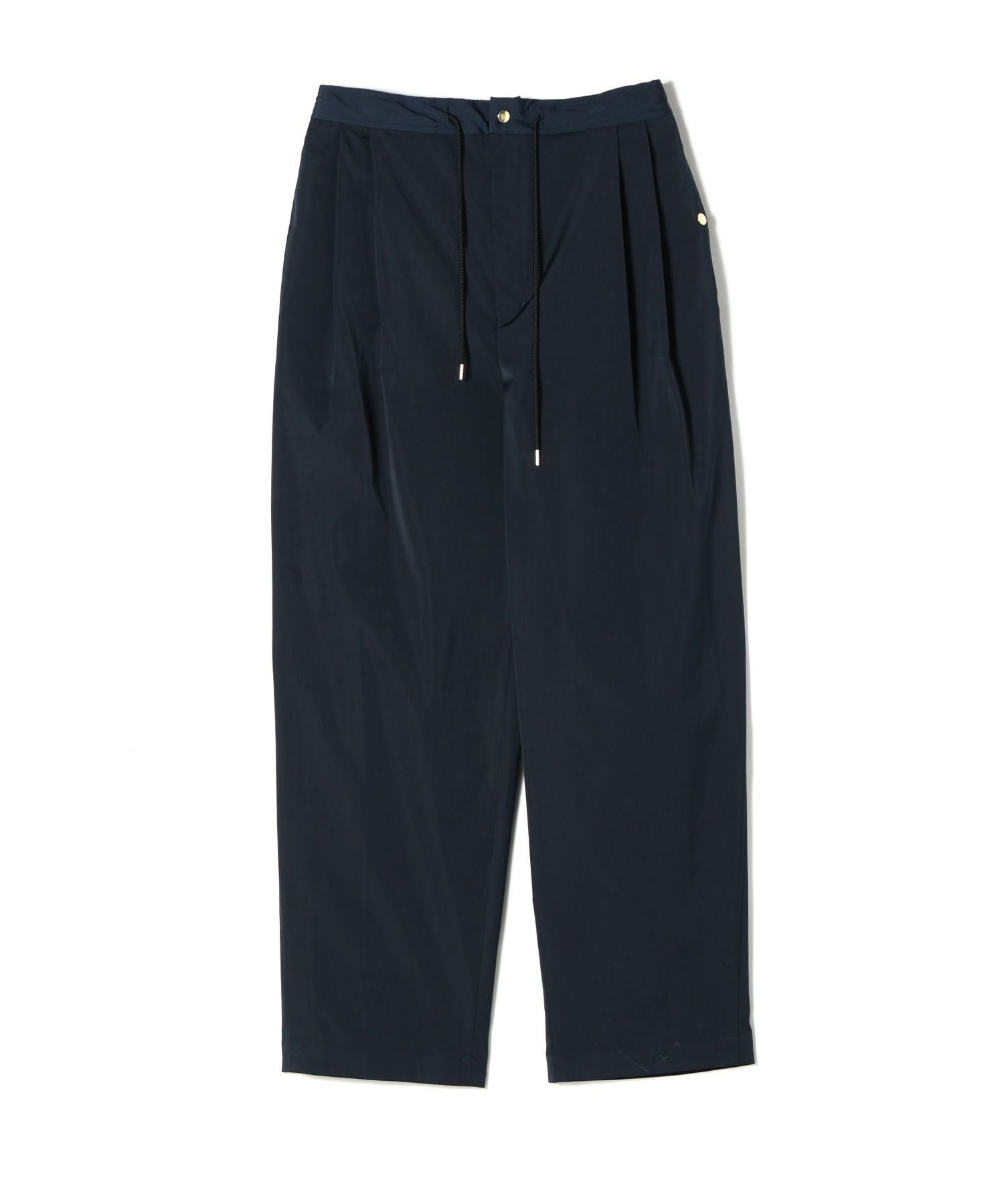 CULLNI(クルニ)】 Double Satin Bi Color 2Tuck Drawstring Semi Wide