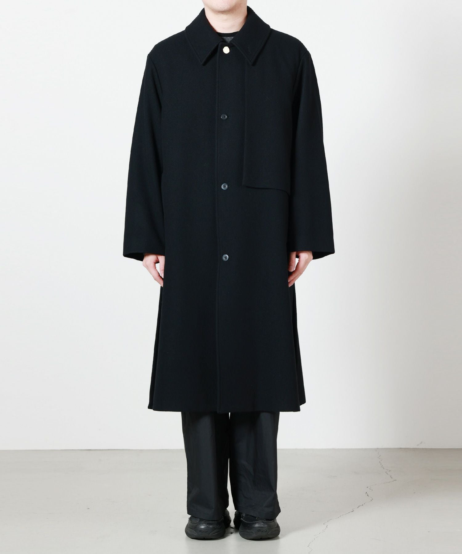 CULLNI(クルニ)】 Lamb Wool Melton Layerd Long Coat｜PARIGOT ONLINE