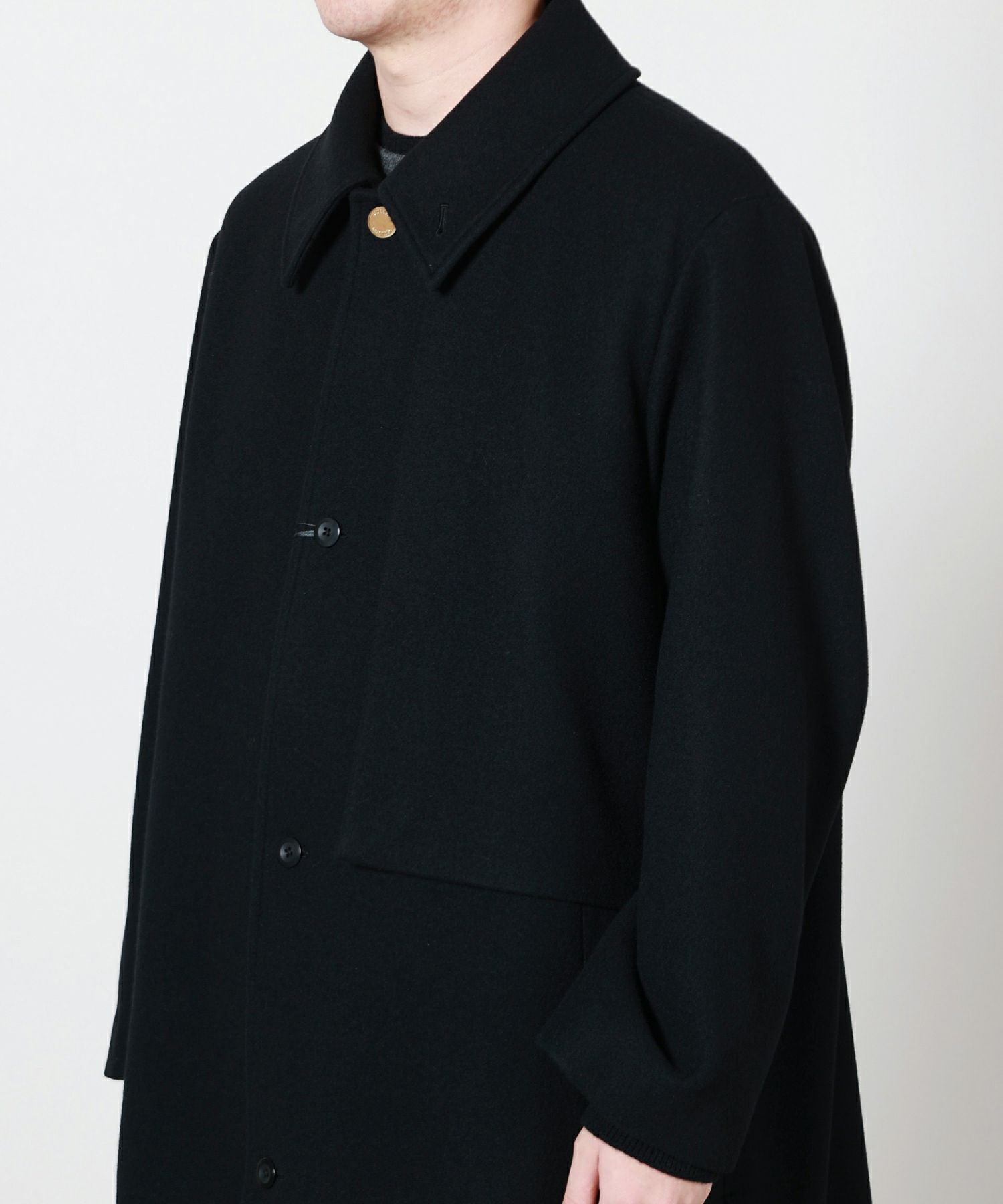 CULLNI(クルニ)】 Lamb Wool Melton Layerd Long Coat｜PARIGOT ONLINE