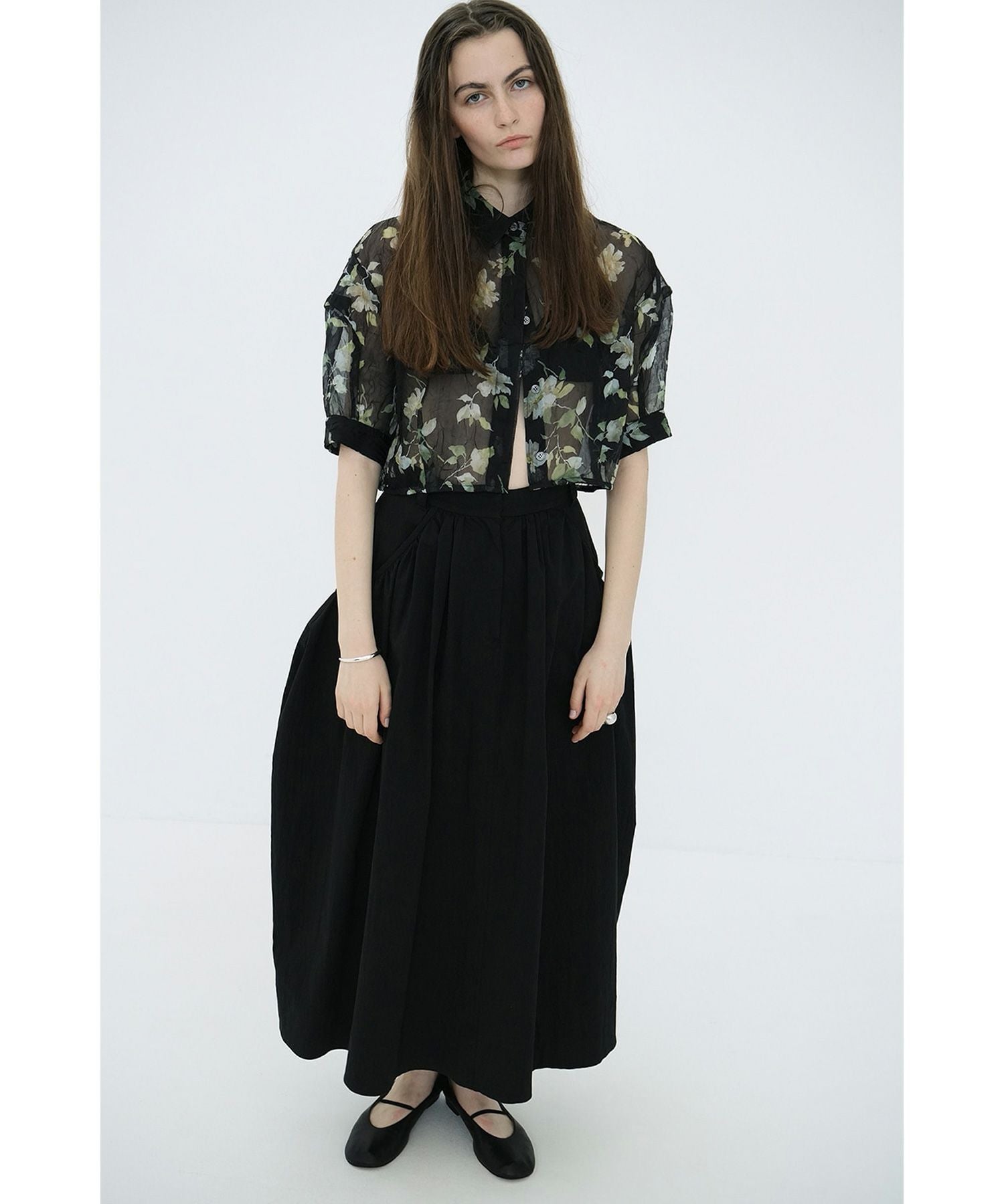 CLANE(クラネ)】 SHEER FLOWER SHORT SLEEVE SHIRTS｜PARIGOT ONLINE