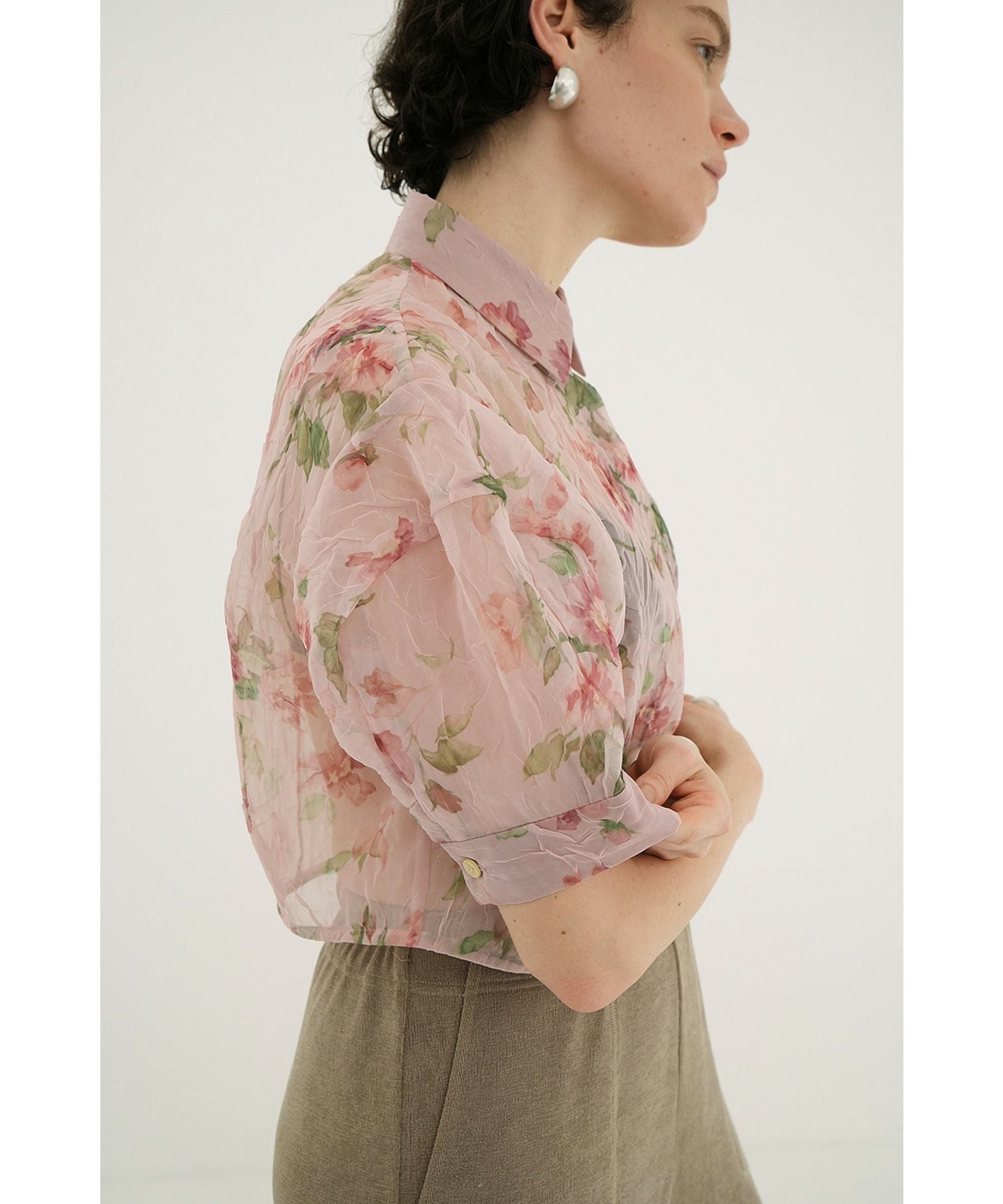 CLANE(クラネ)】 SHEER FLOWER SHORT SLEEVE SHIRTS｜PARIGOT ONLINE