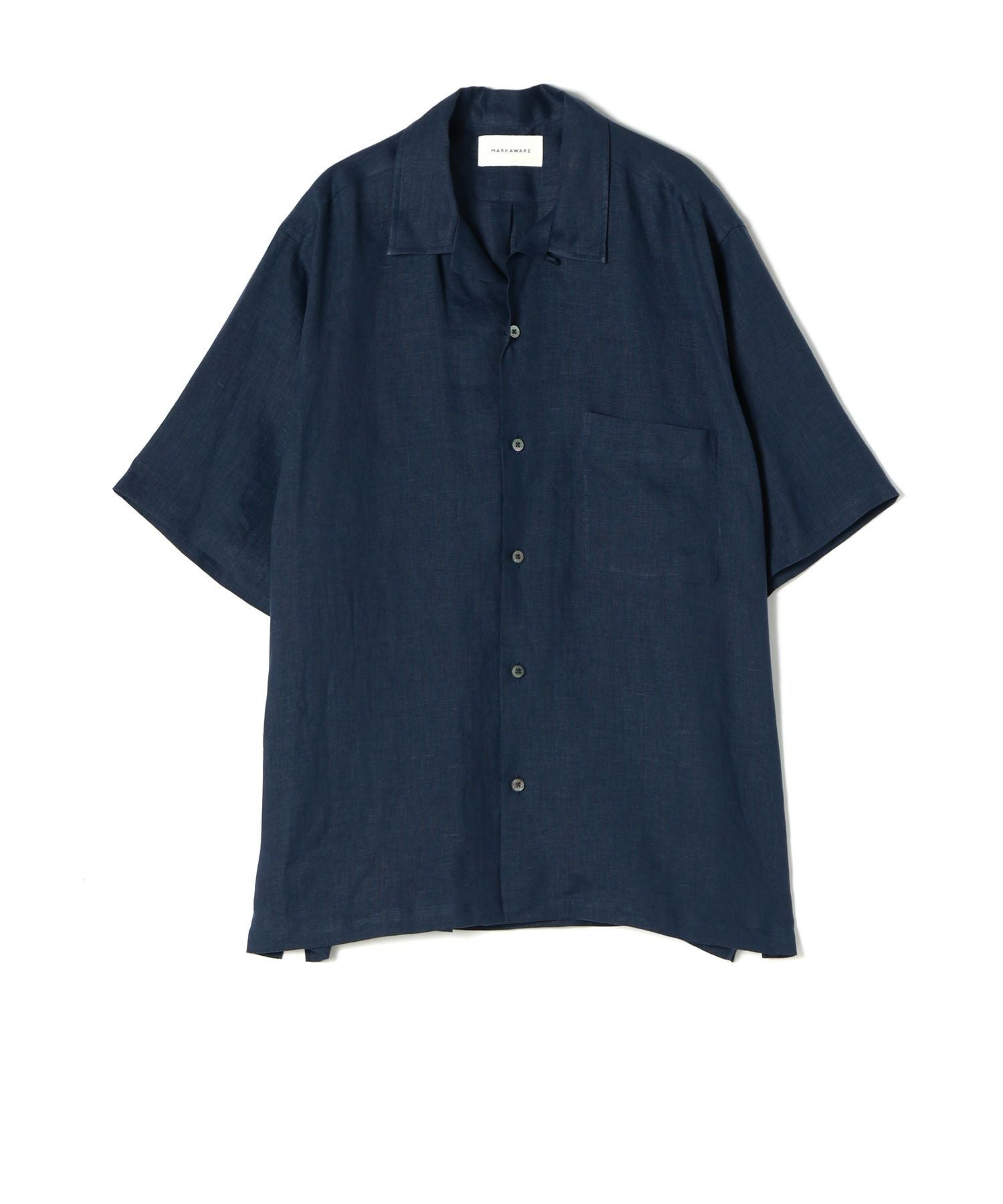 MARKAWARE(マーカウェア)】 HEMP SHIRTING NEW OPEN COLLAR S/S SHIRT