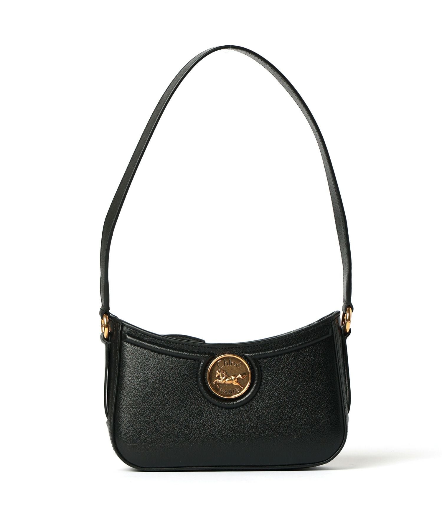 クロエブラックレザーショルダーバッグ Chloe（クロエ） フェイ