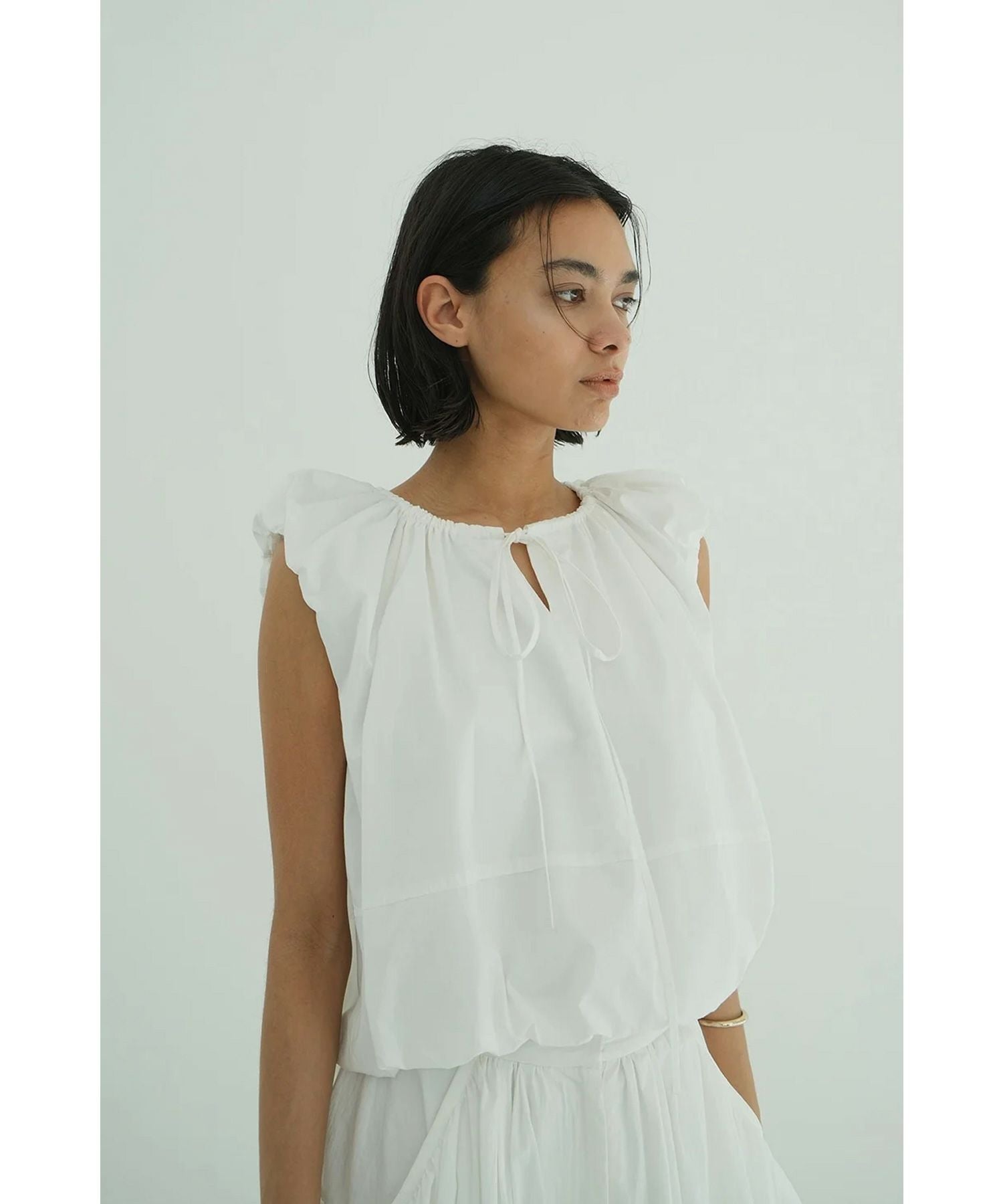 CLANE(クラネ)】 W FACE SLEEVELESS RIBBON TOPS｜PARIGOT ONLINE