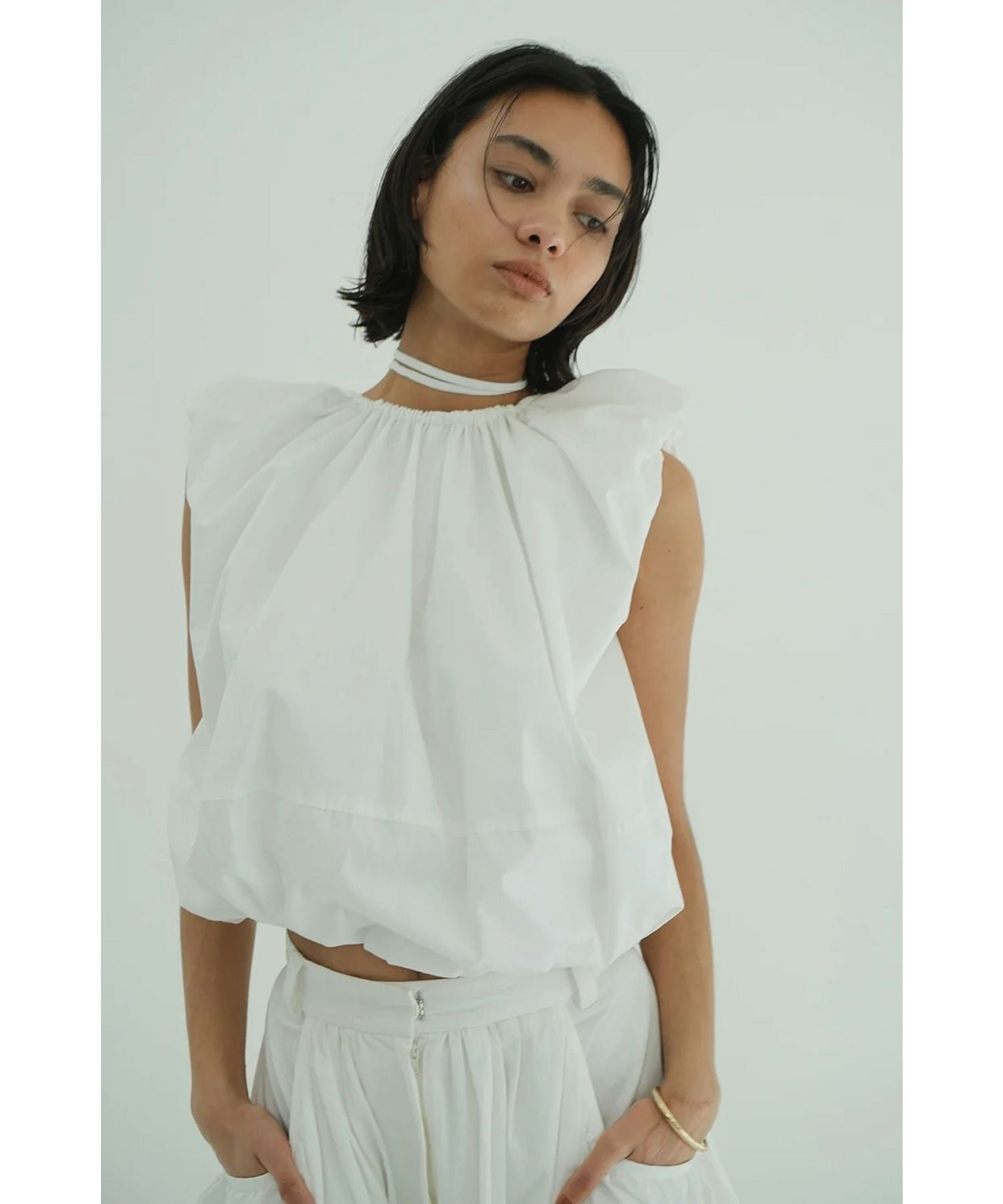 CLANE(クラネ)】 W FACE SLEEVELESS RIBBON TOPS｜PARIGOT ONLINE