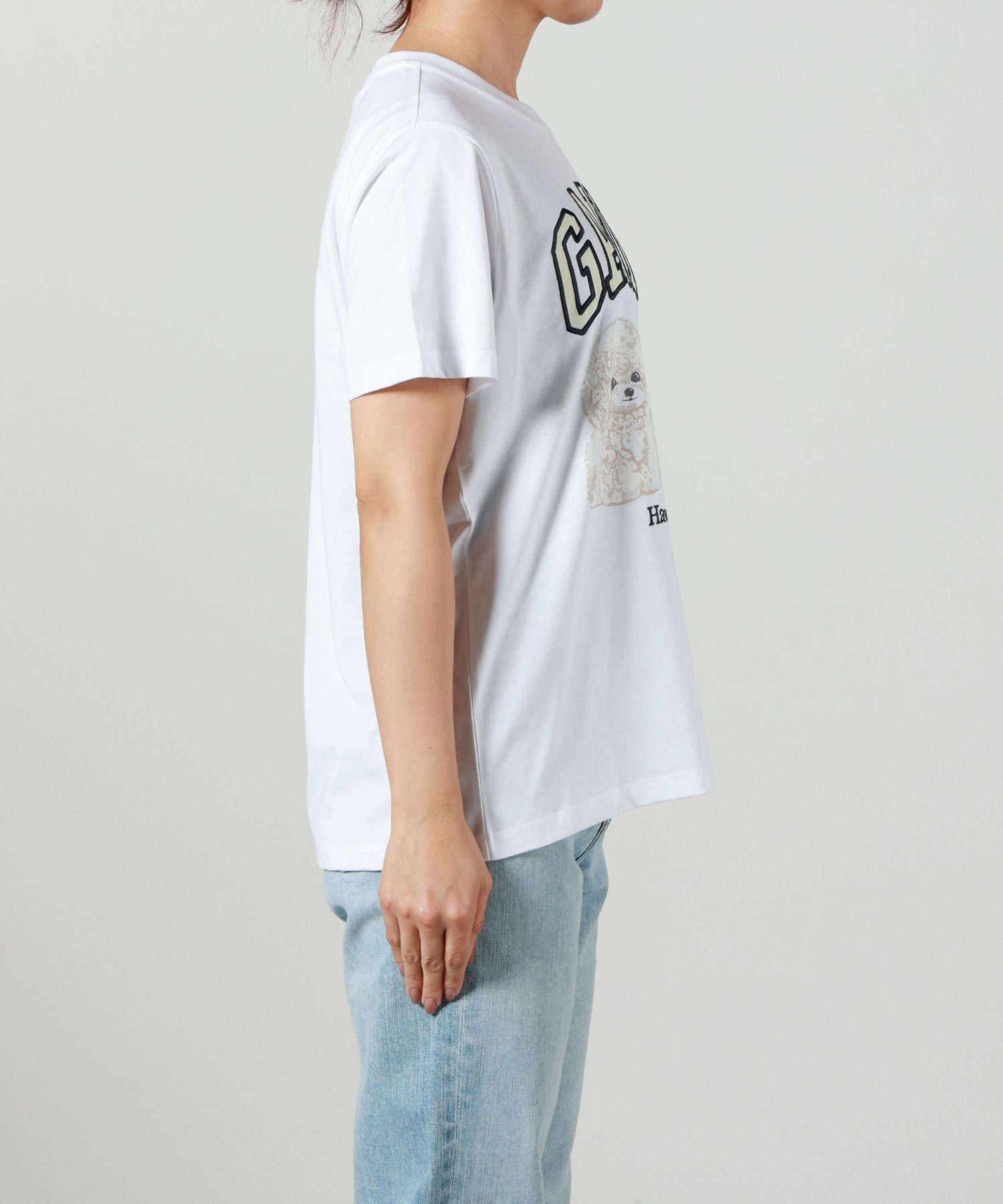 GANNI(ガニー)】 WHITE ANIMAL PRINT T-SHIRT｜PARIGOT ONLINE（パリゴ