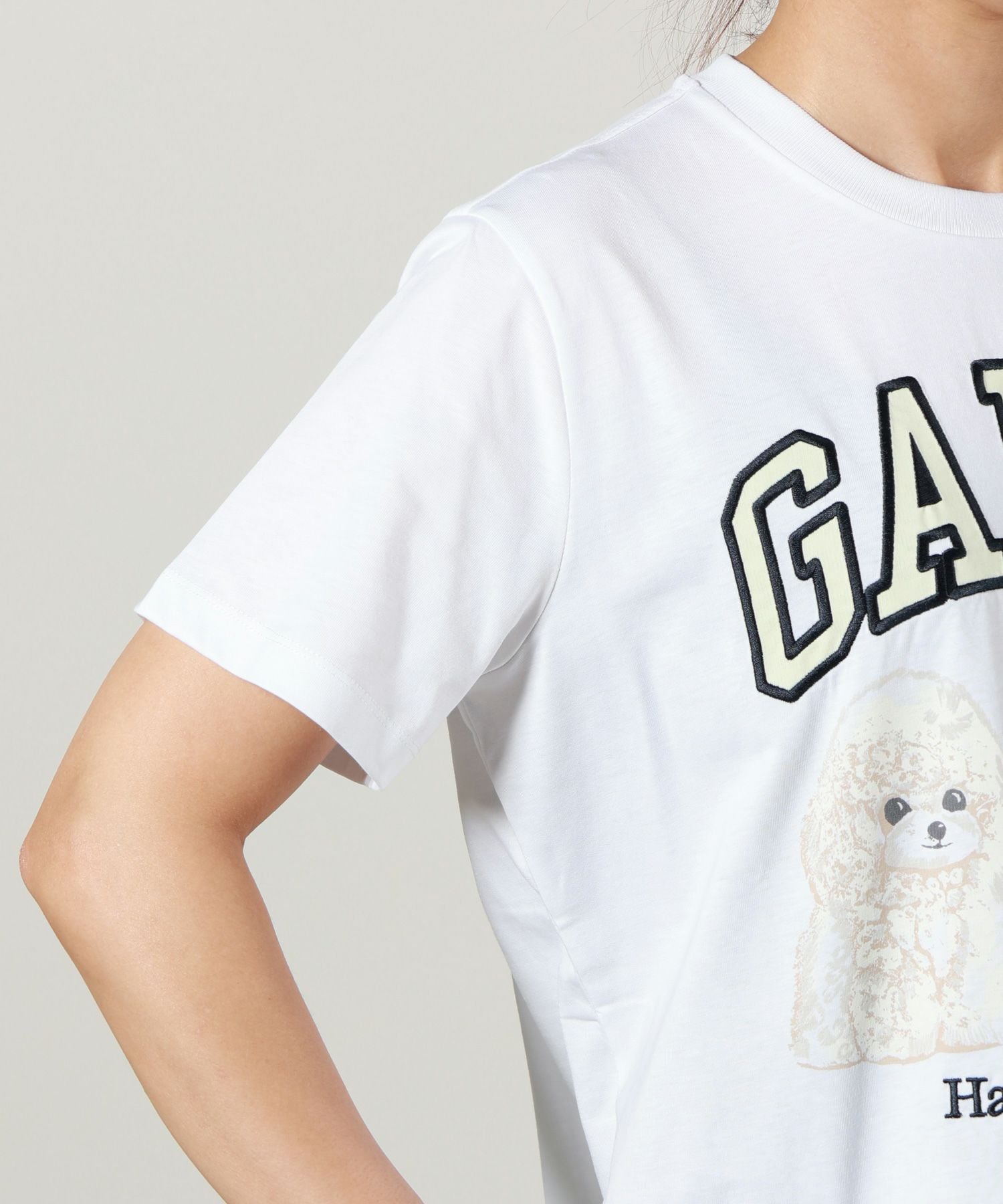 GANNI 犬イラスト Tシャツ ホワイト GANNI(ガニー)】 WHITE ANIMAL PRINT T-SHIRT｜PARIGOT ONLINE（パリゴ