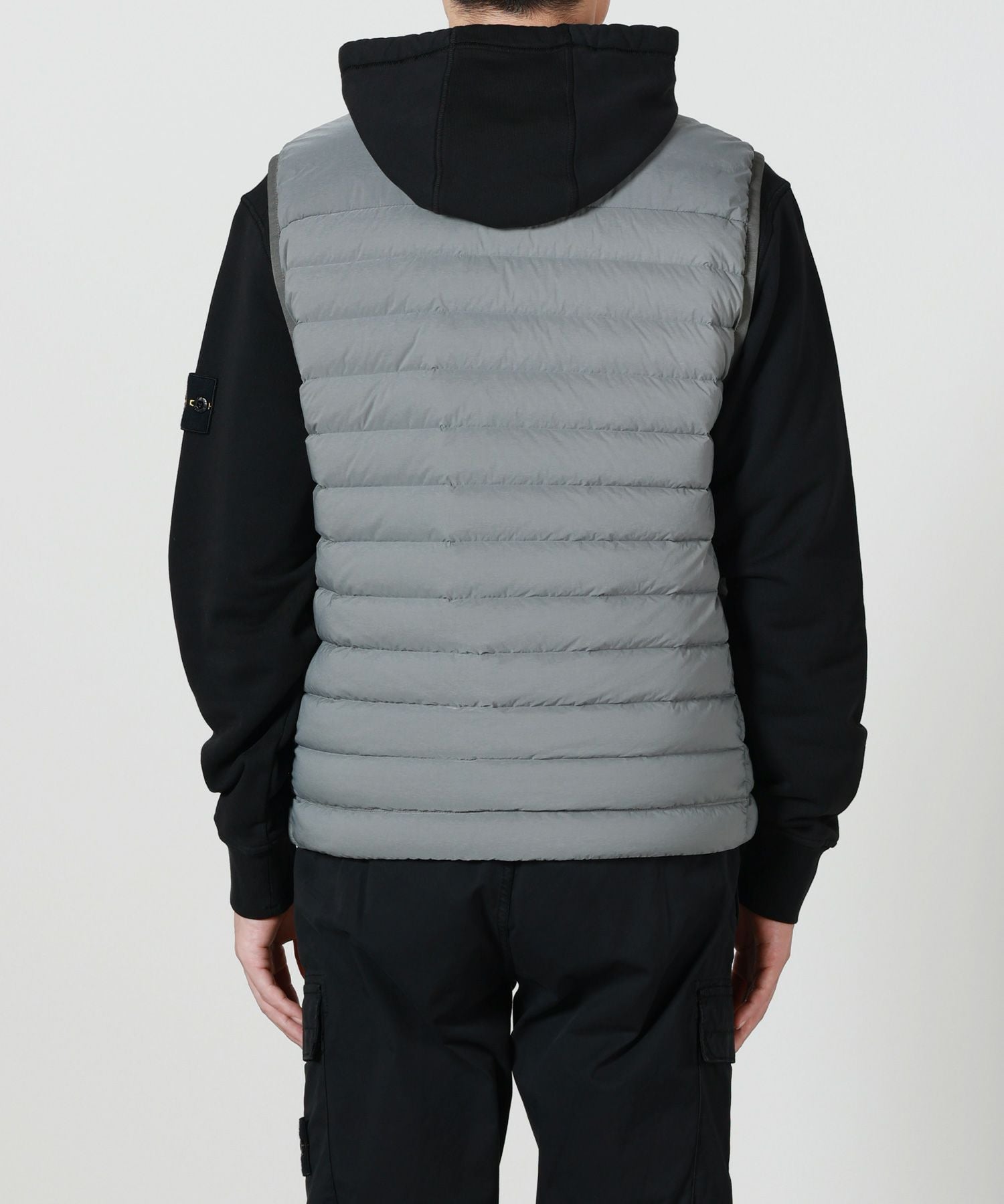 95ss/ストーンアイランド/ストライプ/プルオーバー/ロゴ/2XL/グレー STONE ISLAND (ストーンアイランド) メンズ パーカー 長袖 袖ロゴ