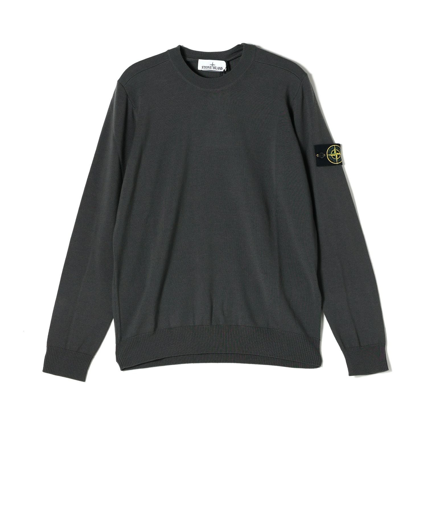 STONE  クルーネックニット パッチ付き STONE ISLAND(ストーンアイランド)】 ロゴパッチクルーネック