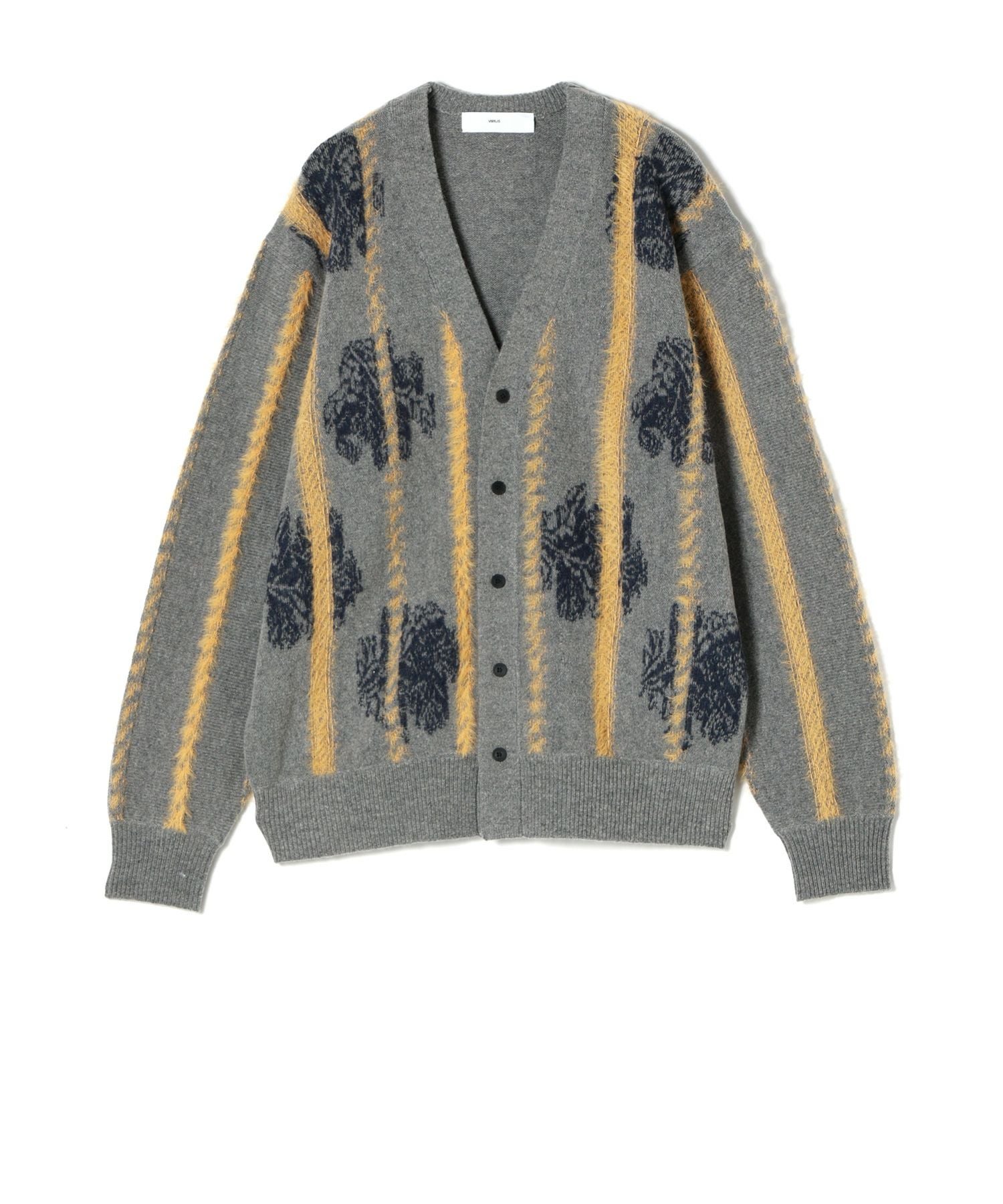 TOGA VIRILIS(トーガ ビリリース)】 STRIPE JACQUARD KNIT CARDIGAN