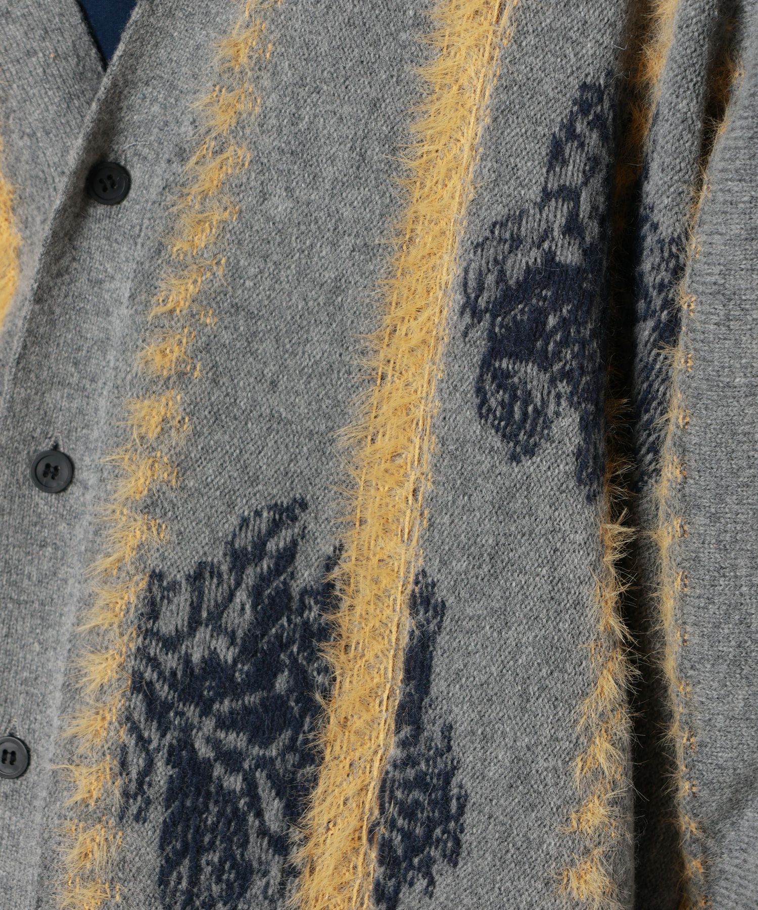 TOGA VIRILIS(トーガ ビリリース)】 STRIPE JACQUARD KNIT CARDIGAN