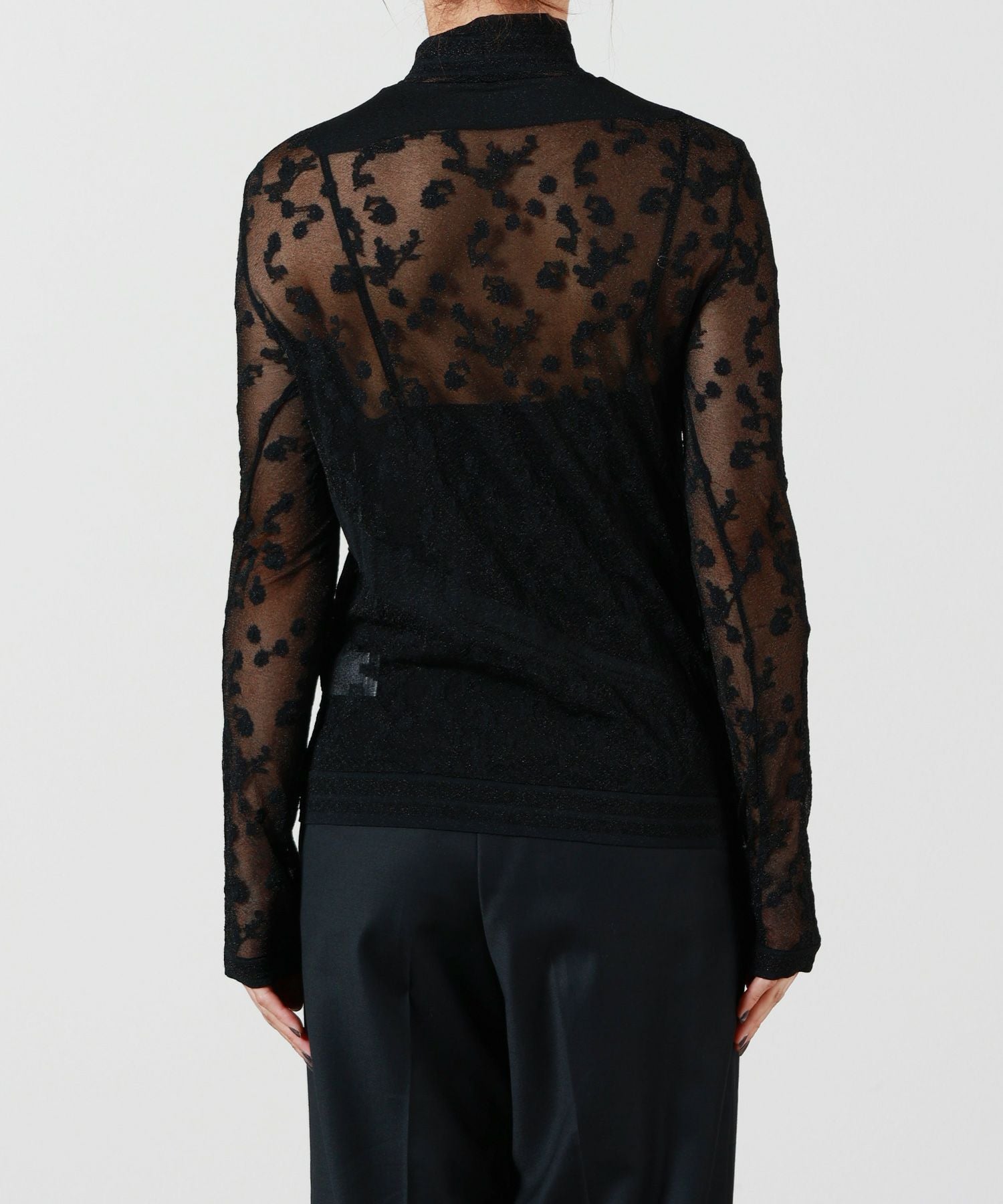 Mame Kurogouchi(マメ クロゴウチ)】 Knitted High Neck Top｜PARIGOT