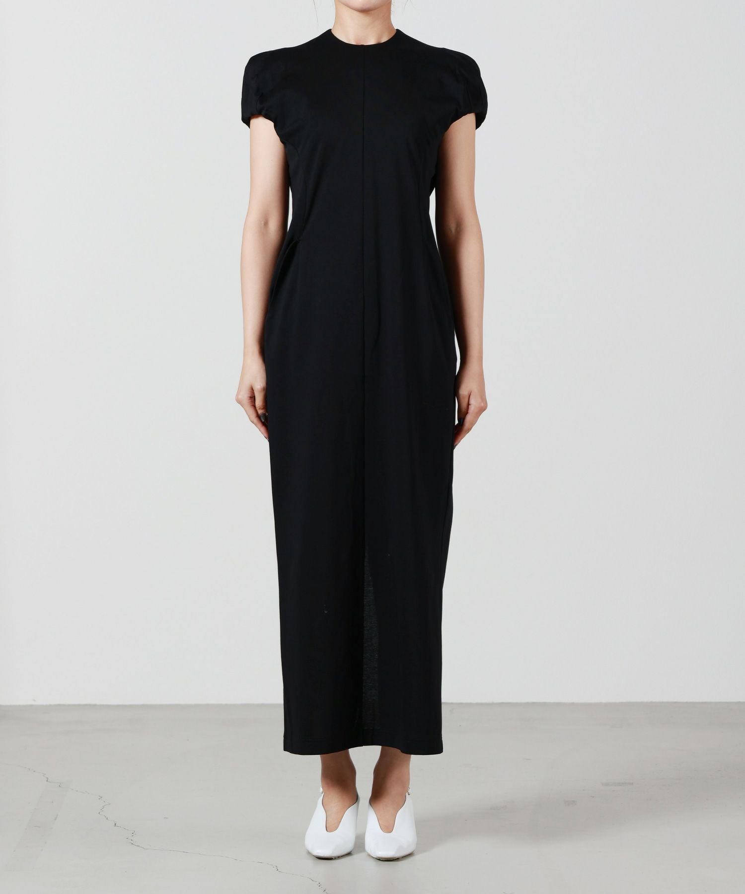 Mame Kurogouchi(マメ クロゴウチ)】 Cotton Jersey Puff Sleeve Dress