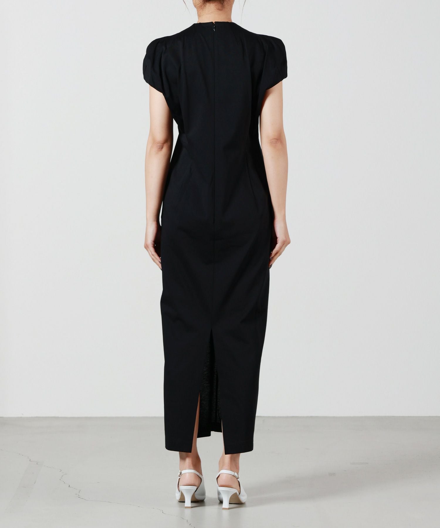 Mame Kurogouchi(マメ クロゴウチ)】 Cotton Jersey Puff Sleeve Dress