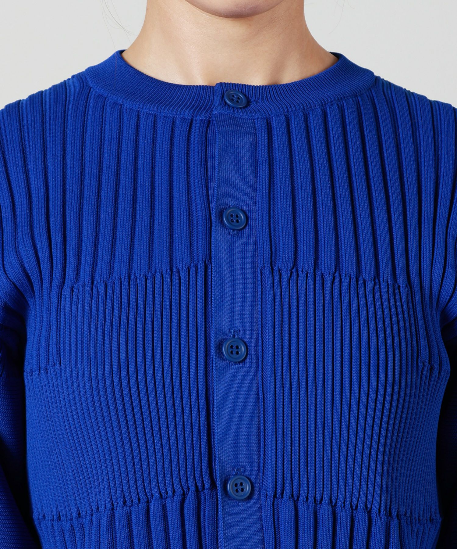 CFCL(シーエフシーエル)】 FLUTED SHORT PUFF SLEEVE CARDIGAN