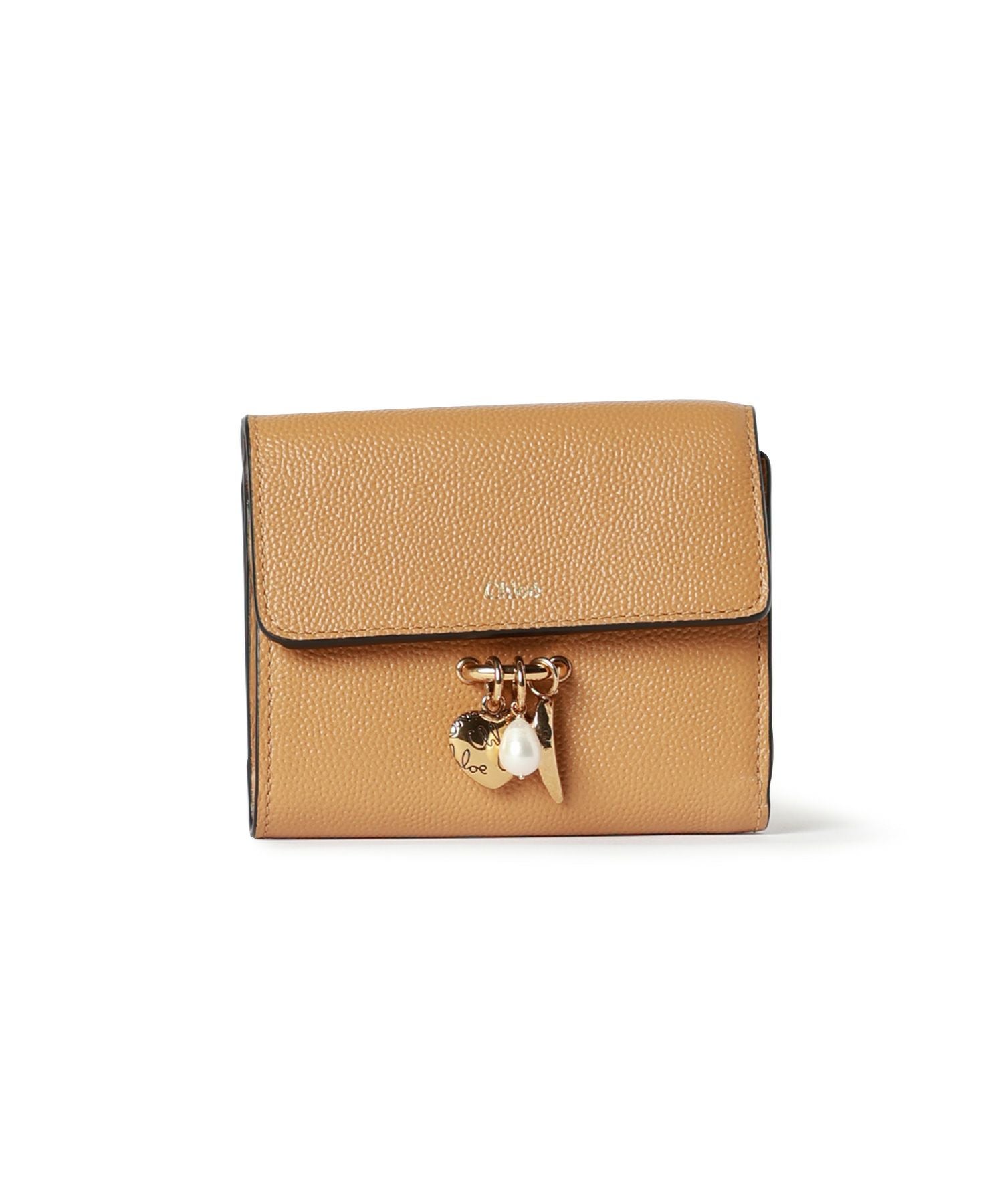 Chloe(クロエ)】 グレインレザー製CHLOE CHARMSスモールトリフォールド