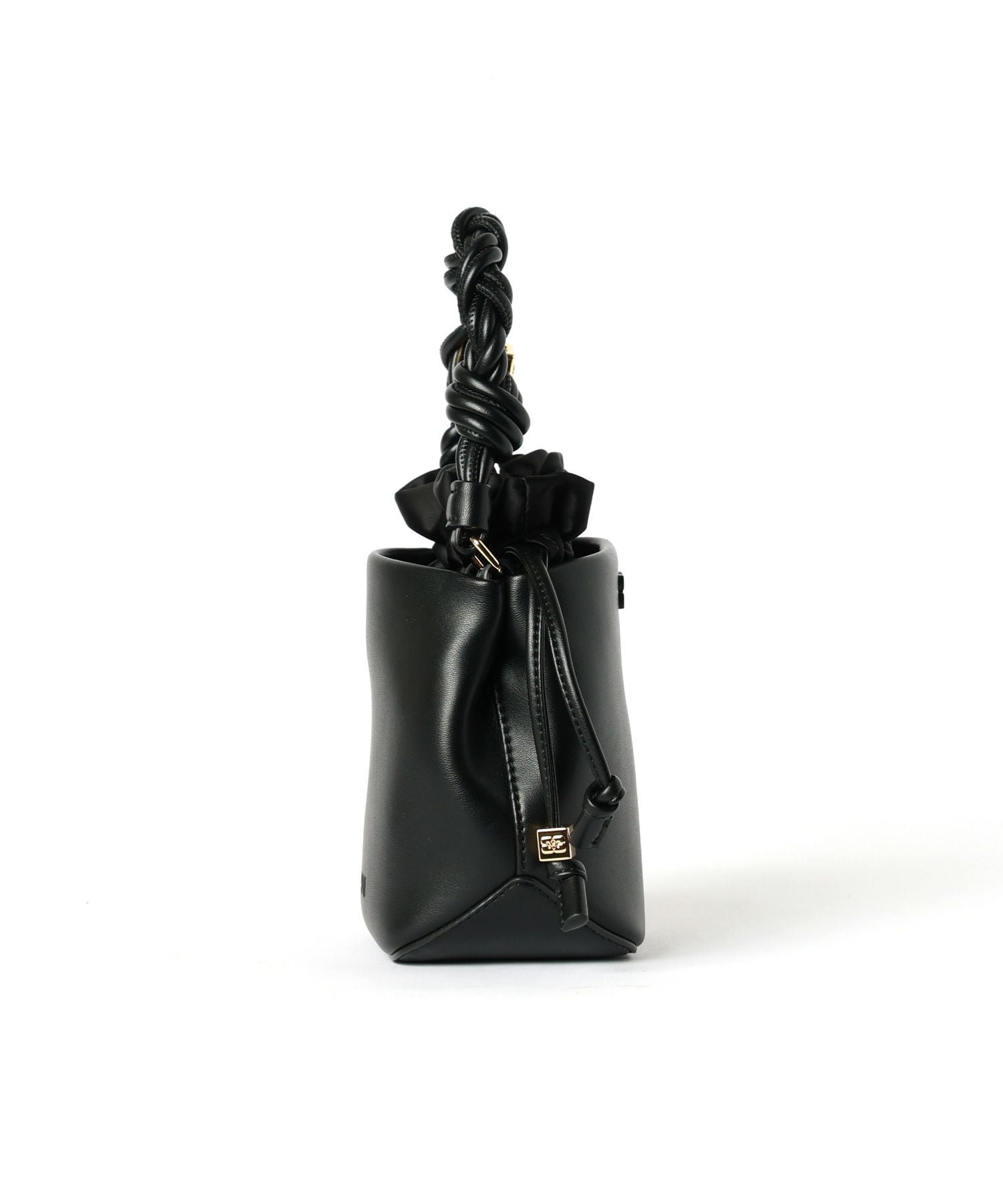 GANNI(ガニー)】 BLACK MINI GANNI BOU BUCKET BAG|PARIGOT GANNI(ガニー)】 BLACK MINI GANNI BOU BUCKET BAG|PARIGOT