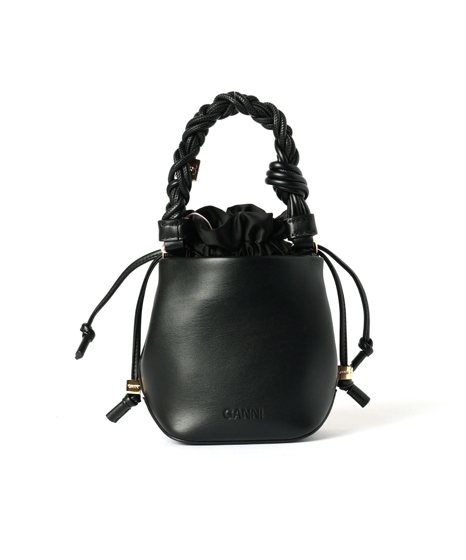 GANNI(ガニー)】 BLACK MINI GANNI BOU BUCKET BAG｜PARIGOT