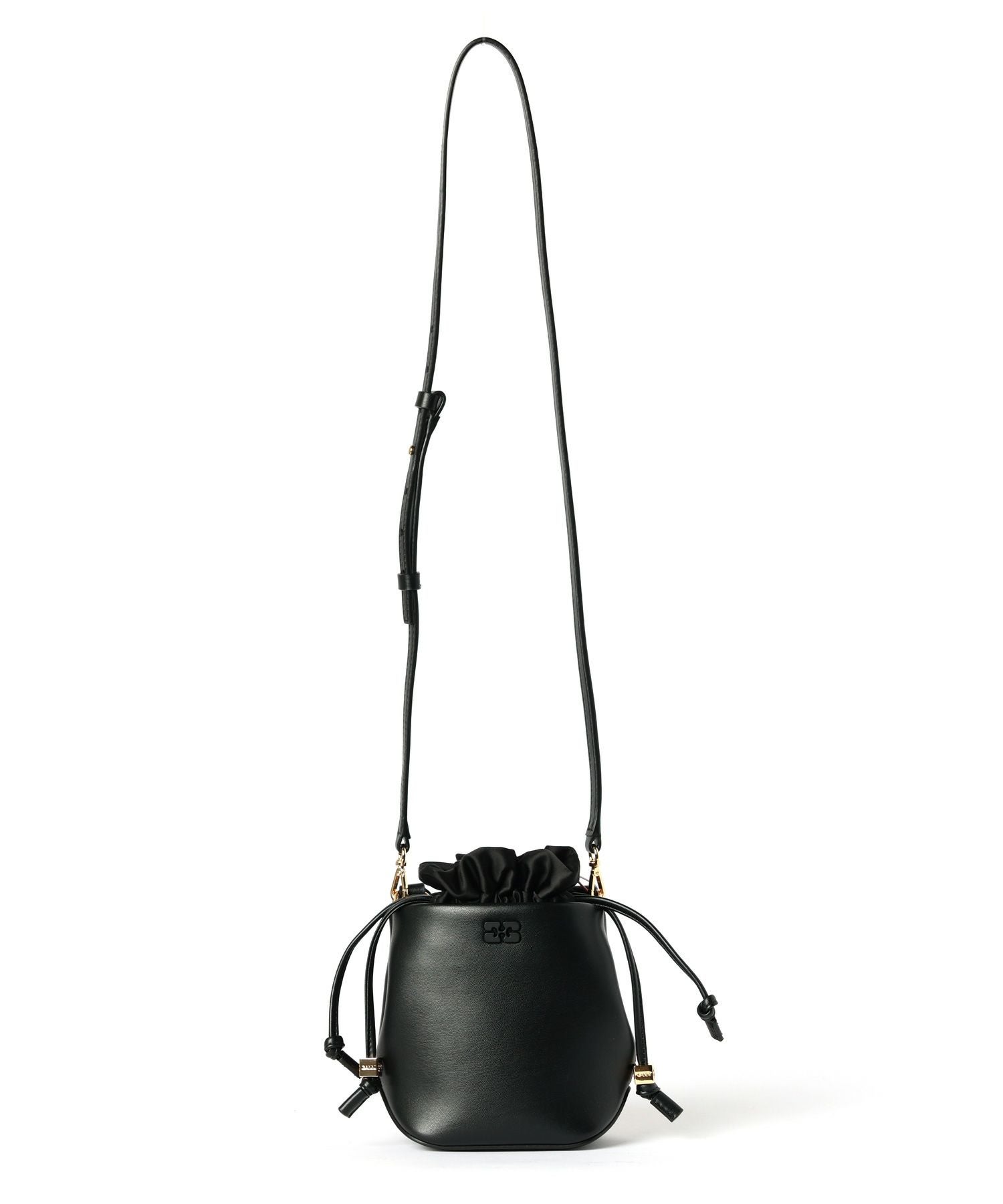 GANNI(ガニー)】 BLACK MINI GANNI BOU BUCKET BAG|PARIGOT GANNI(ガニー)】 BLACK MINI GANNI BOU BUCKET BAG|PARIGOT