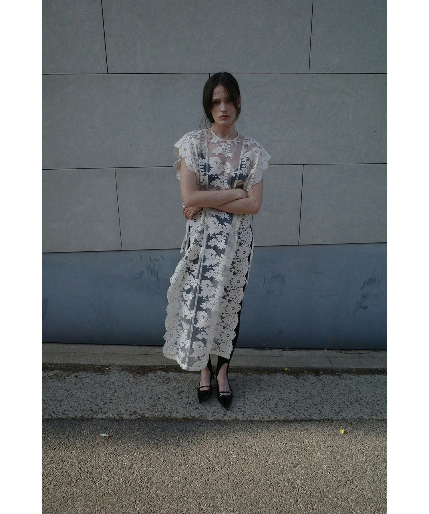 CLANE(クラネ)】 FLOWER SHEER LACE LONG TOPS｜PARIGOT ONLINE