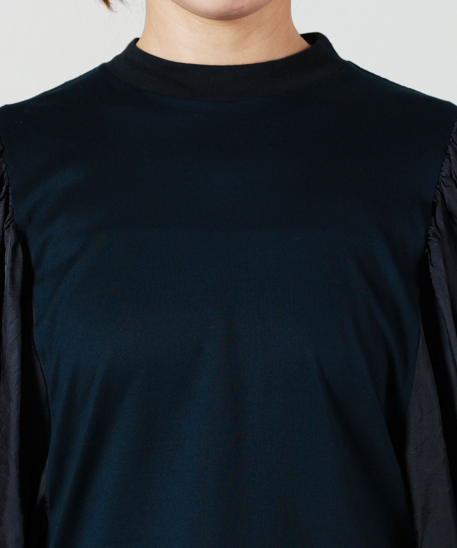 TOGA PULLA トーガプルラ トップス カットソー  黒 TOGA PULLA/トーガプルラ】Cotton taffeta L/S/コットンタフタロング