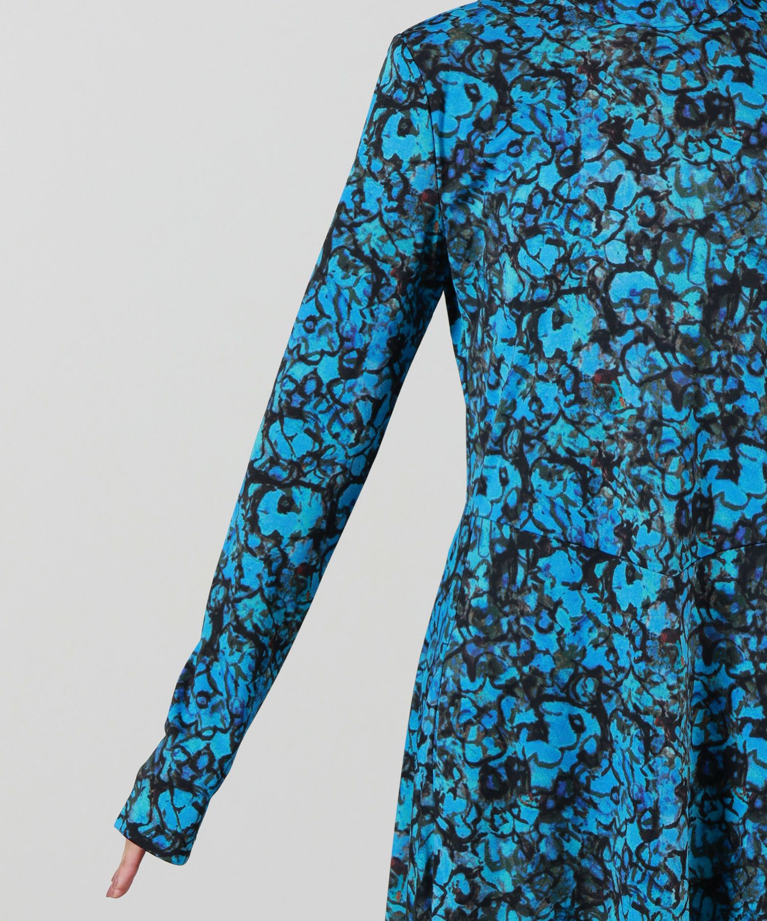 TOGA PULLA トーガプルラ　ブルー　レース　ワンピース Smooth jersey dress-スムースジャージードレス-TOGA PULLA