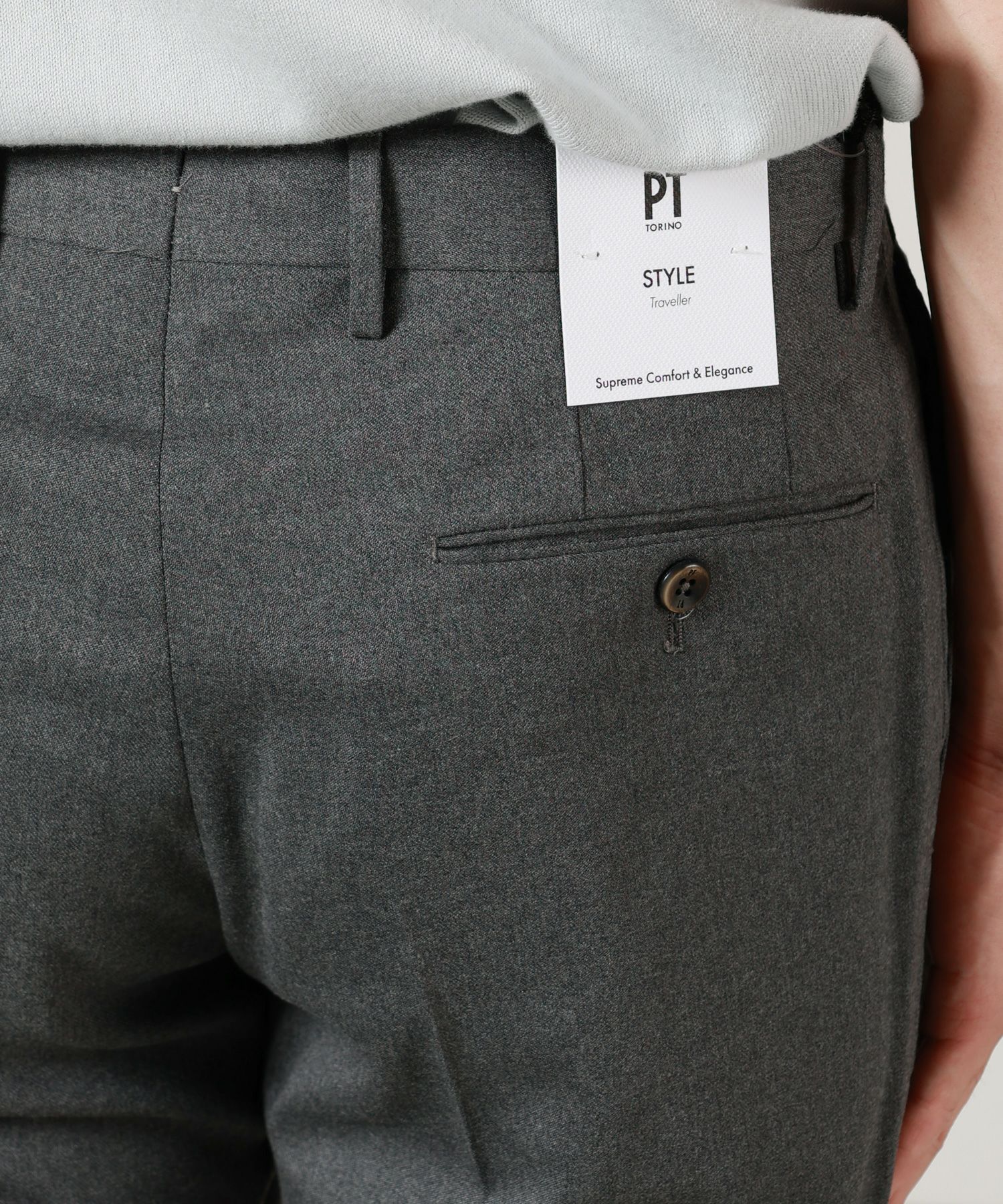 PT TORINO(ピーティトリノ)】 SLIM FIT WASHABLE LIGHT TECHNO WOOL