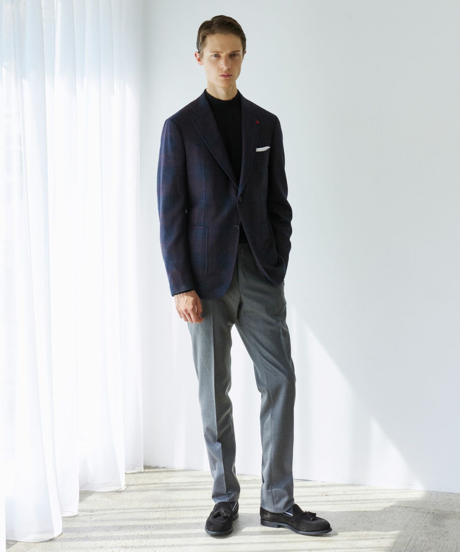 PT TORINO(ピーティトリノ)】 SLIM FIT WASHABLE LIGHT TECHNO WOOL